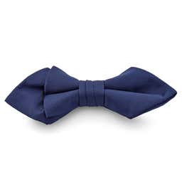Navy Blue Basic Pointy Pre-Tied Bow Tie
