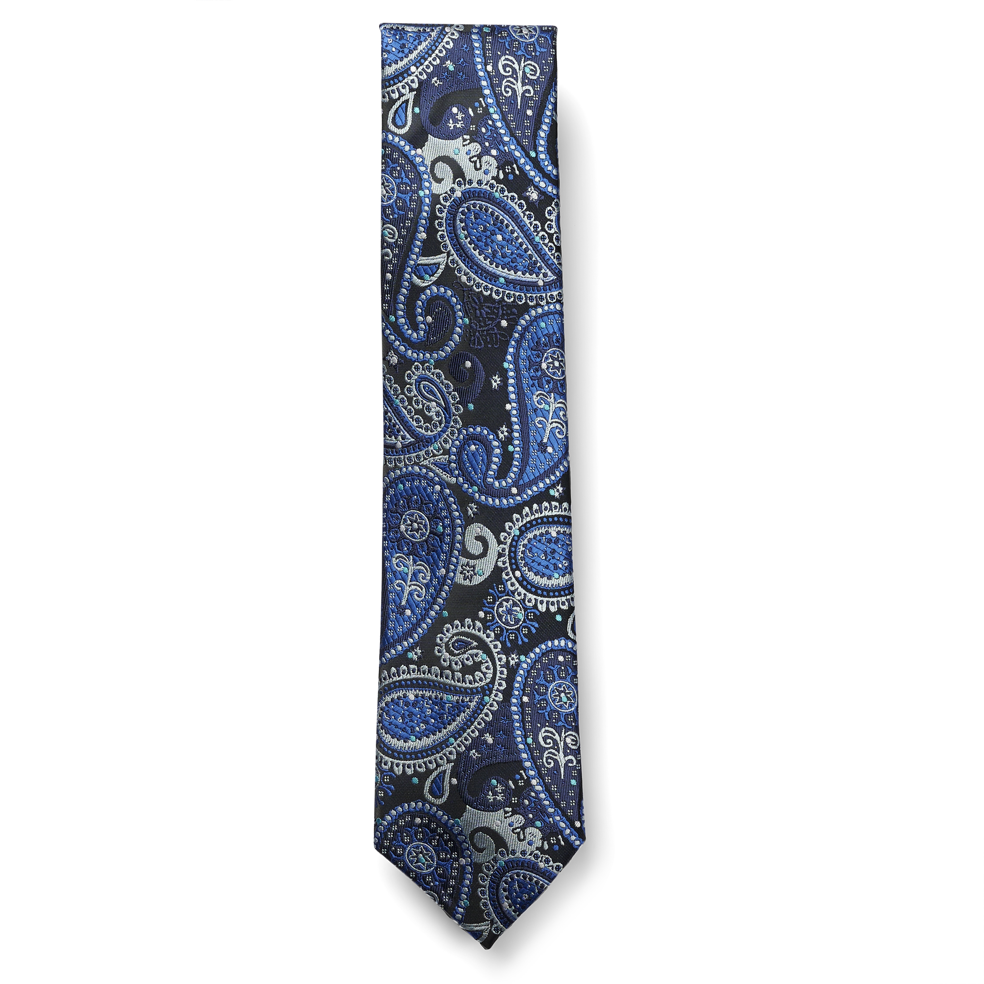 Anzug Accessoire Geschenkbox | Blau Paisley & Gold-Tone Set - 9