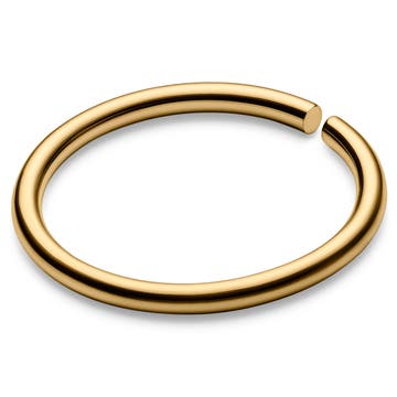 10 mm Nahtloser Piercing-Ring aus goldfarbenem Titan