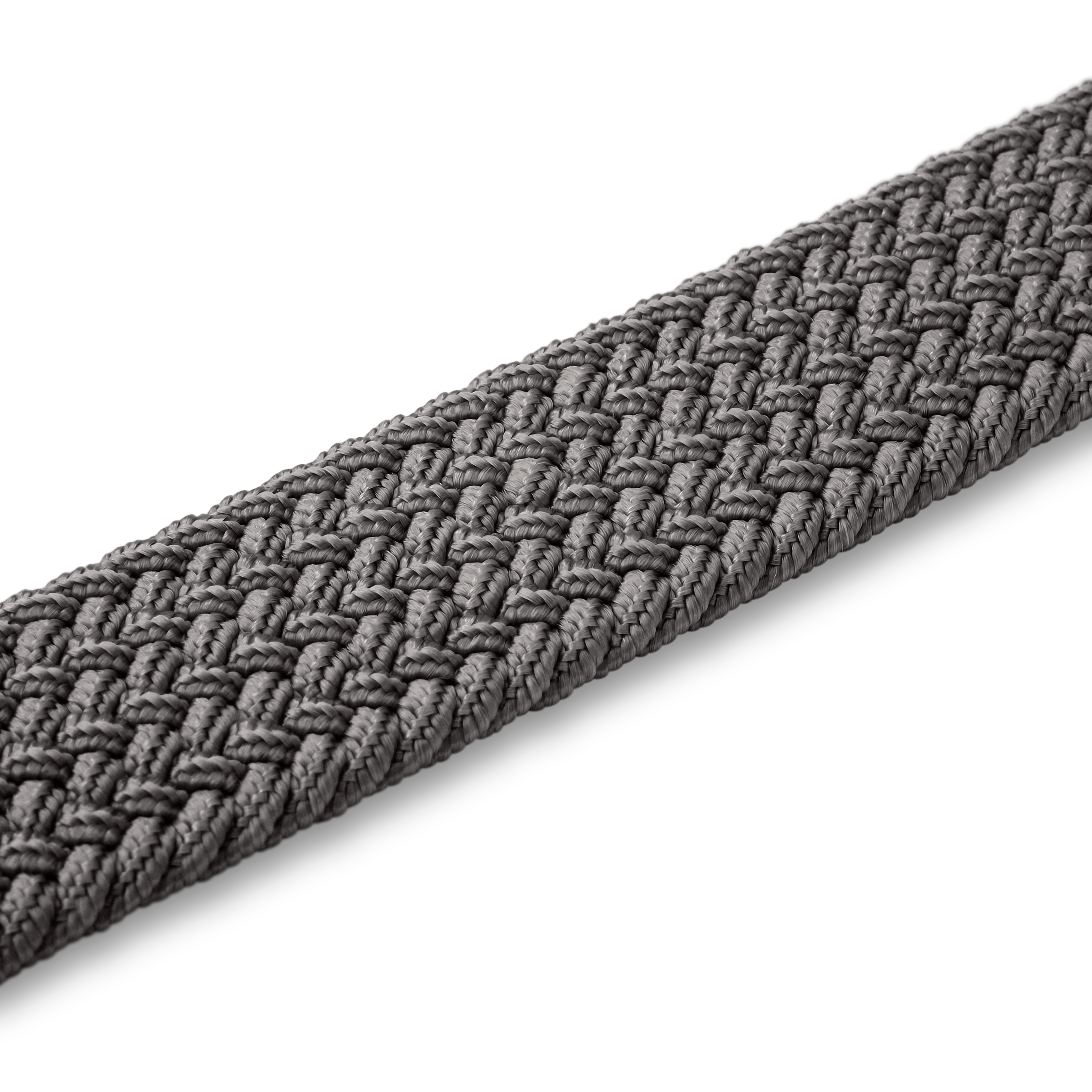 Γκρι ελαστική πλεκτή ζώνη από καμβά - 5