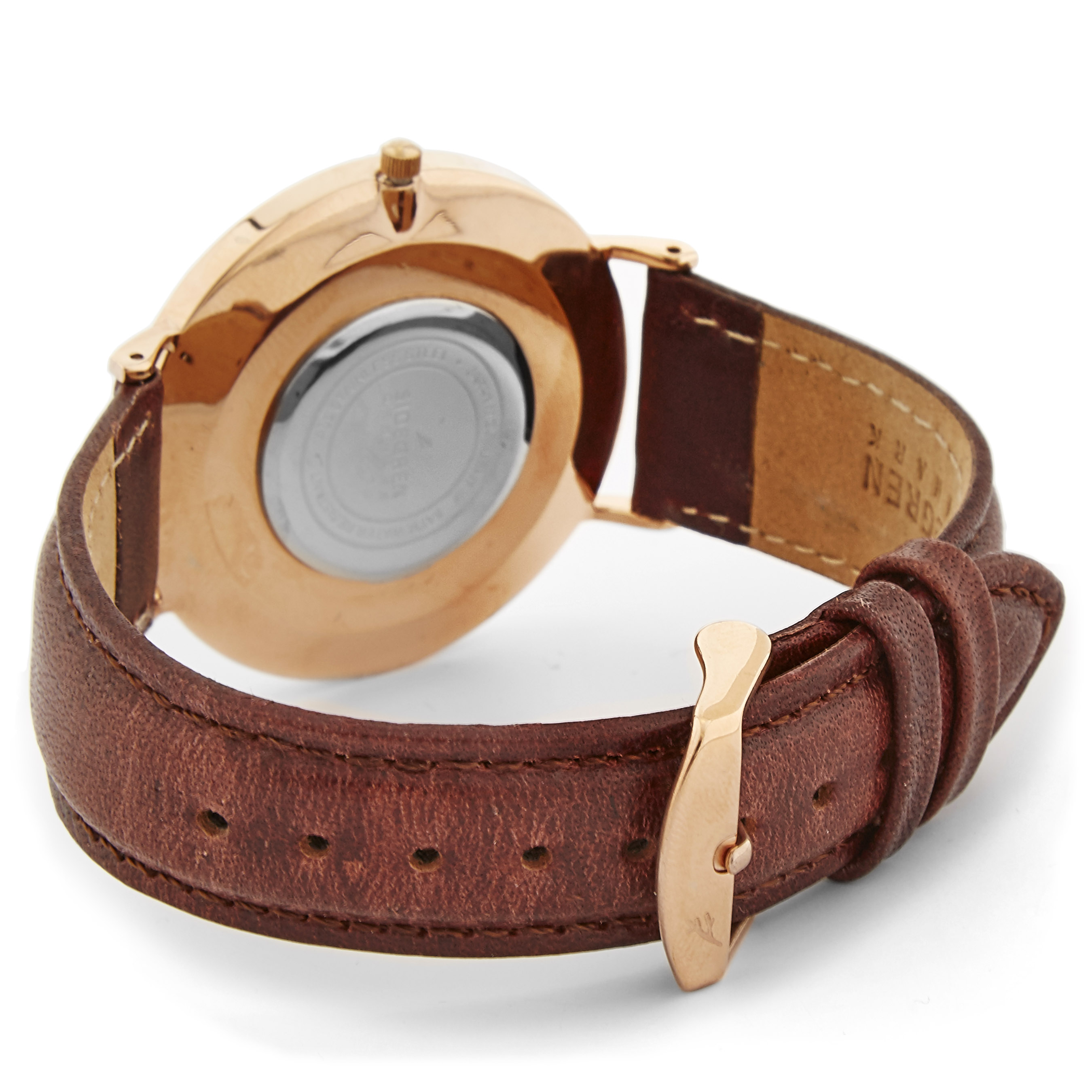 Rosegold & Brown Nivil Watch - 4