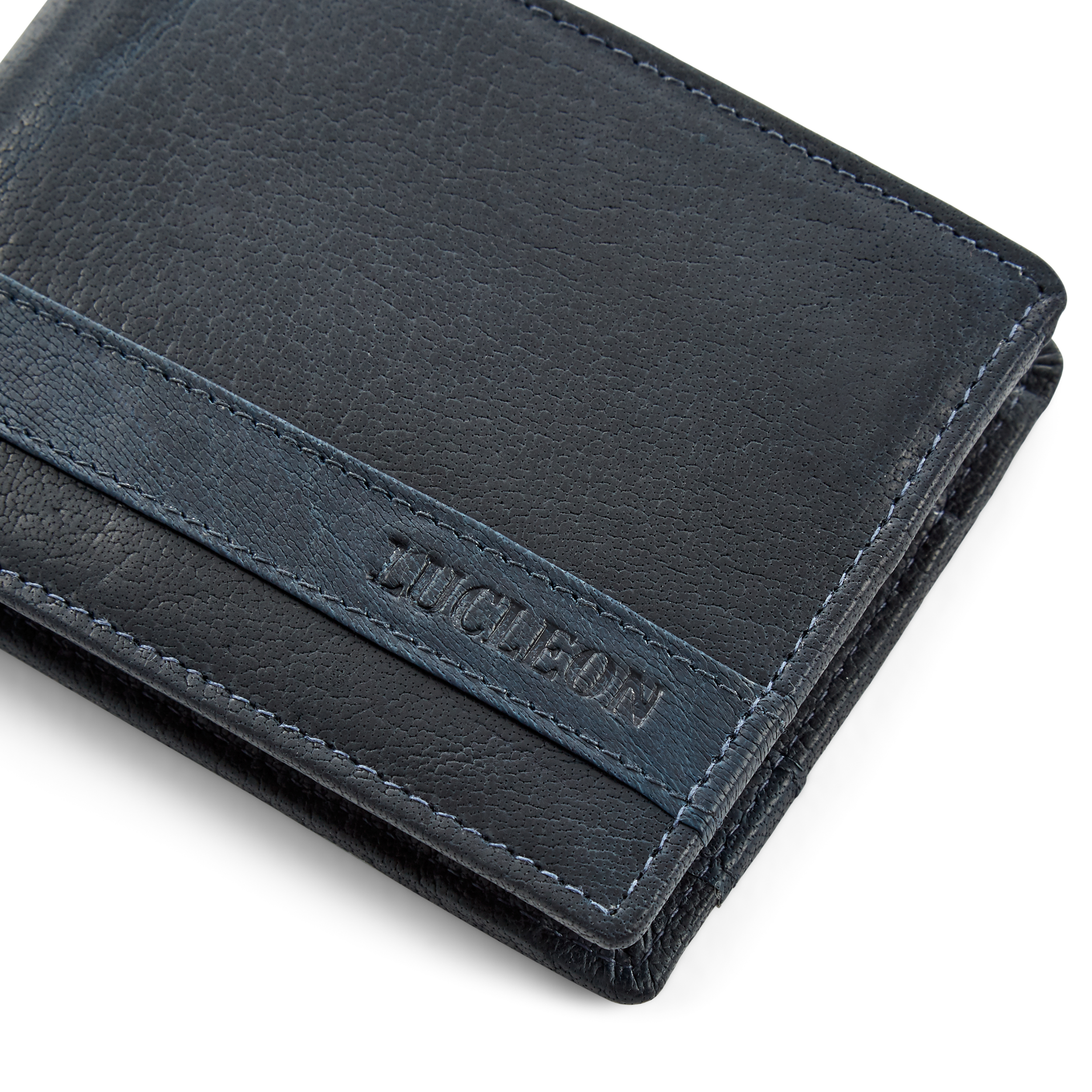Montreal | Bifold Navy Blue RFID Leather Wallet - 11