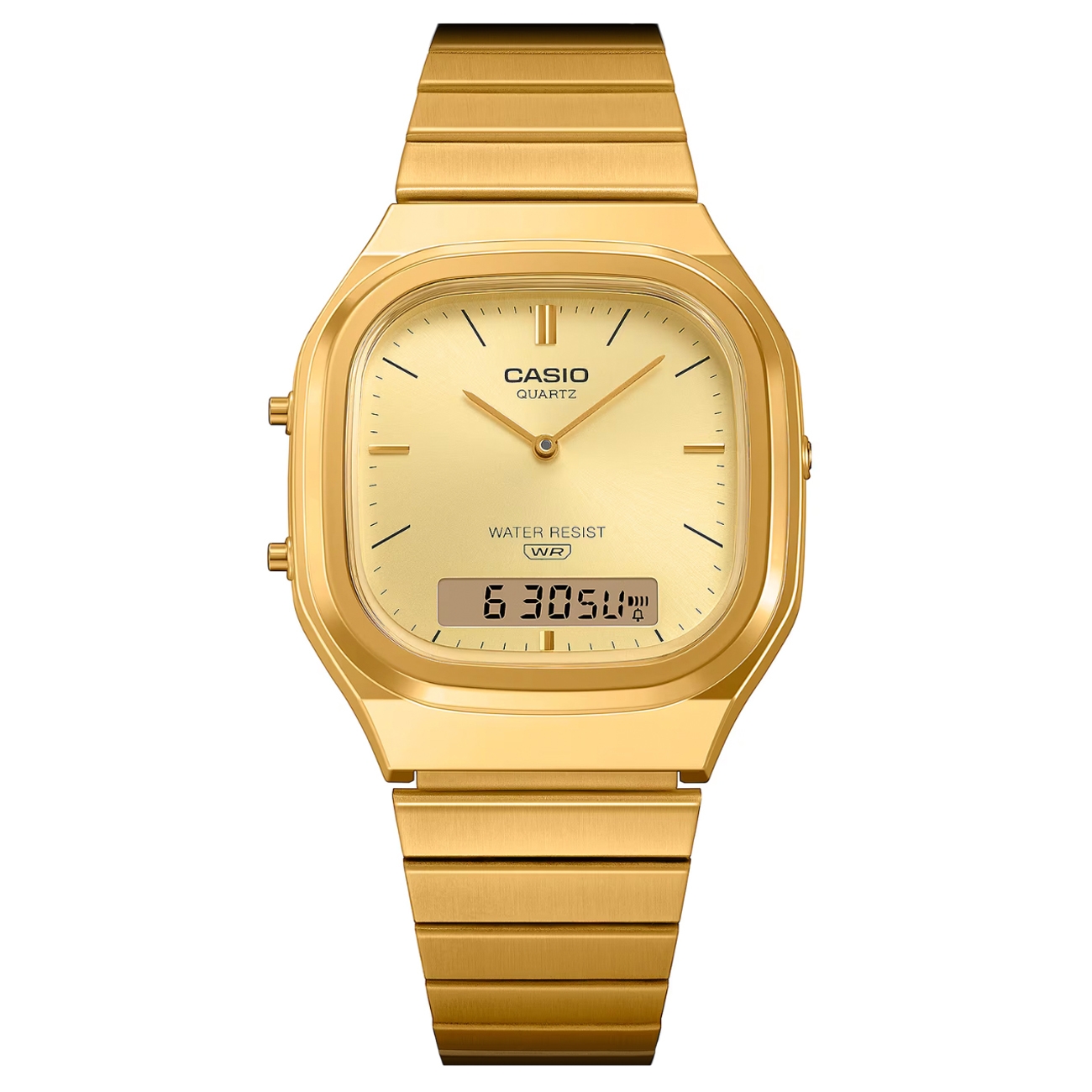 Casio Vintage AQ-240EG-9AEF goldfarbene Resin Ana-Digi Uhr - 1