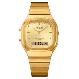 Montre analogique-numérique Casio Vintage AQ-240EG-9AEF en résine couleur or