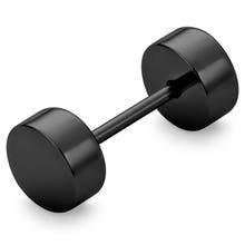 Pendientes de tuerca para hombre negros