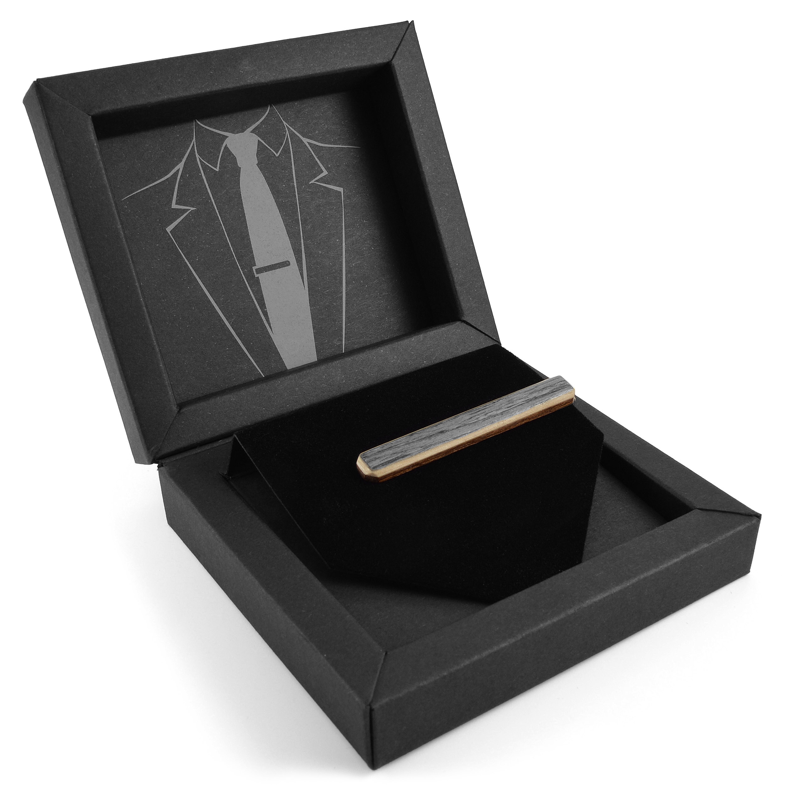 Houten Tweed Dasspeld - 4