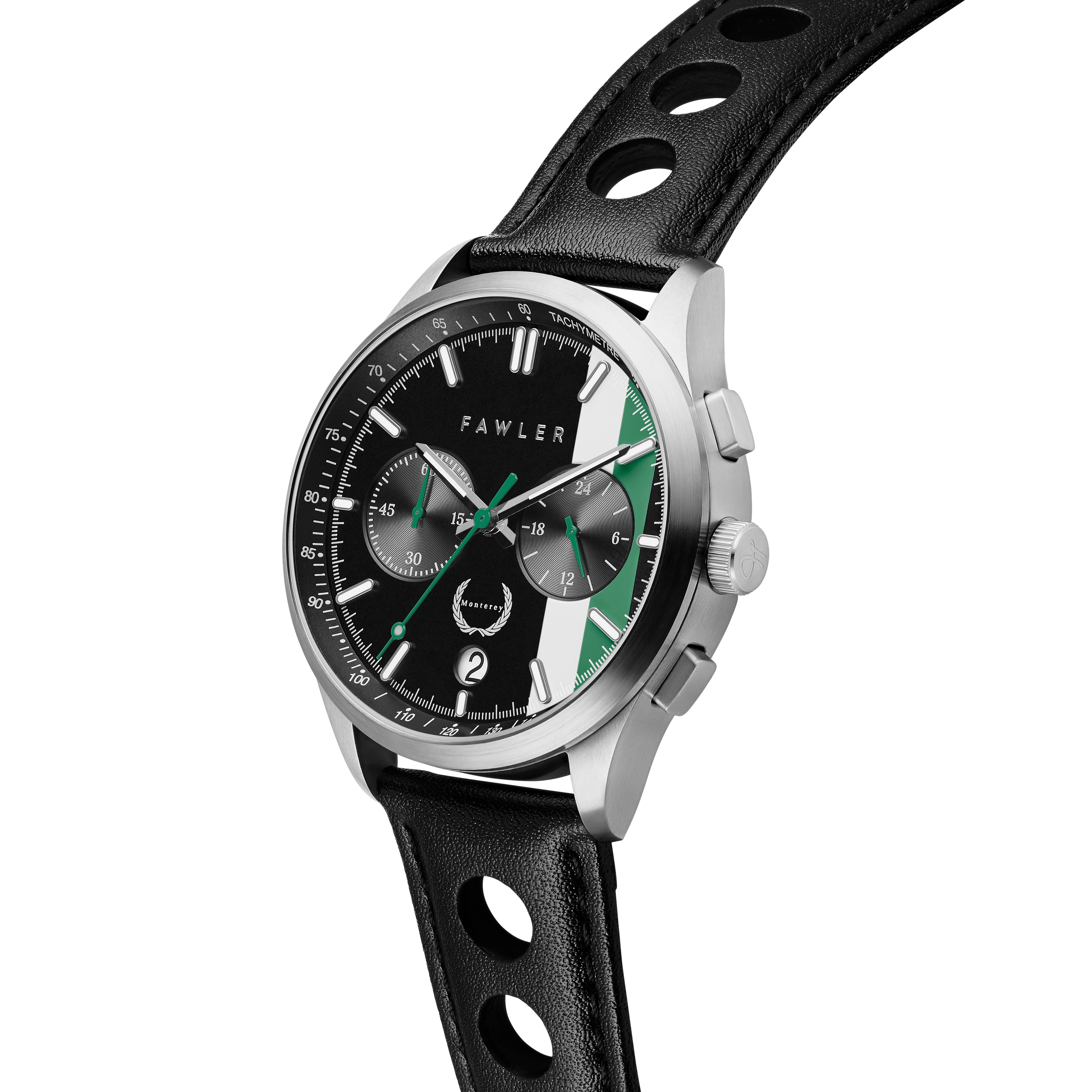 Monterey | White and Green Racing Watch - 8