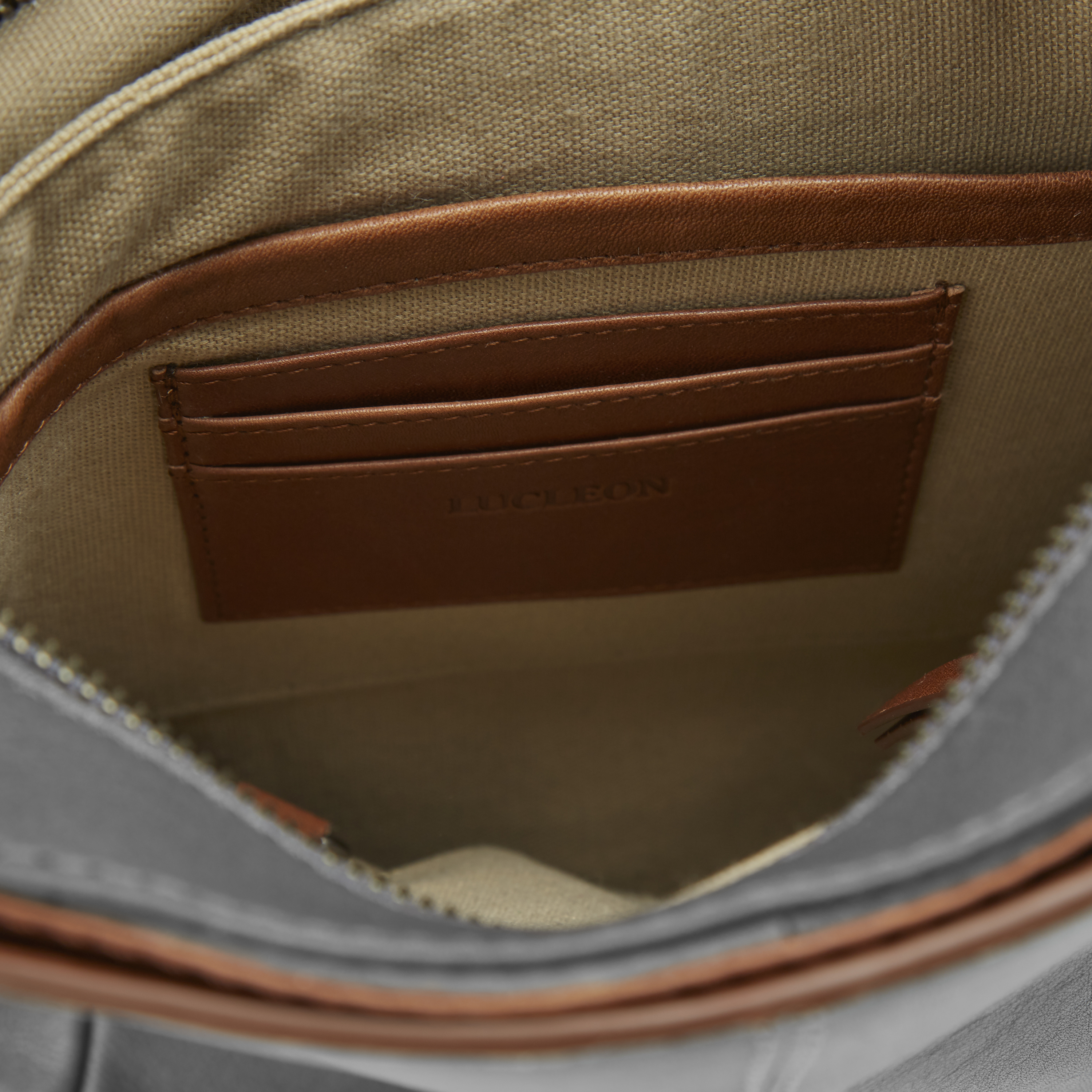 Laurie Grijze en Bruine Lederen Crossbodytas - 12