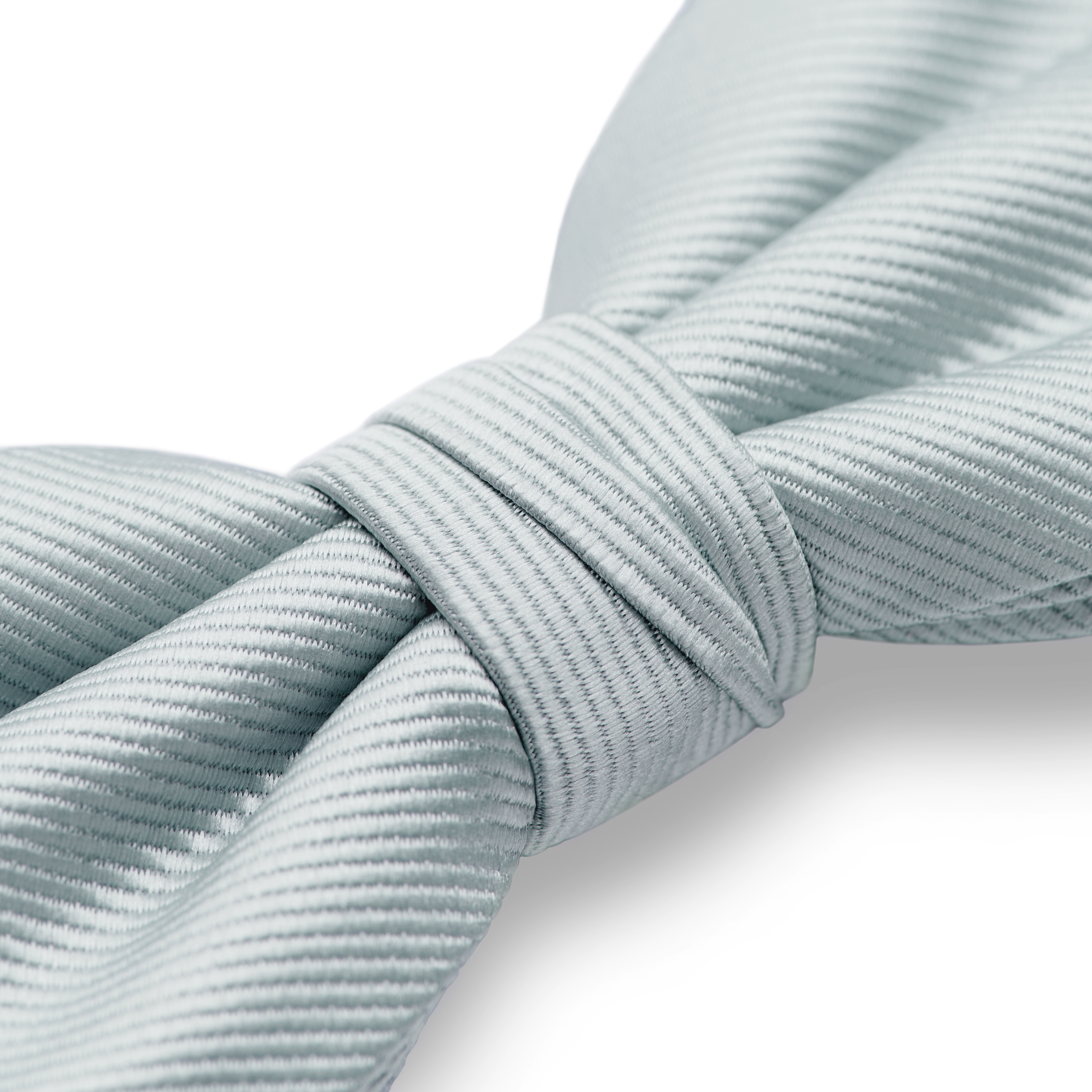 Arktisk Blå Knuten Gros Grain-mönstrad Fluga - 4