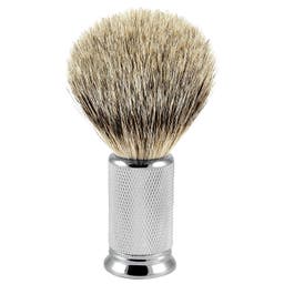 Steel Silvertip Badger Shaving Brush
