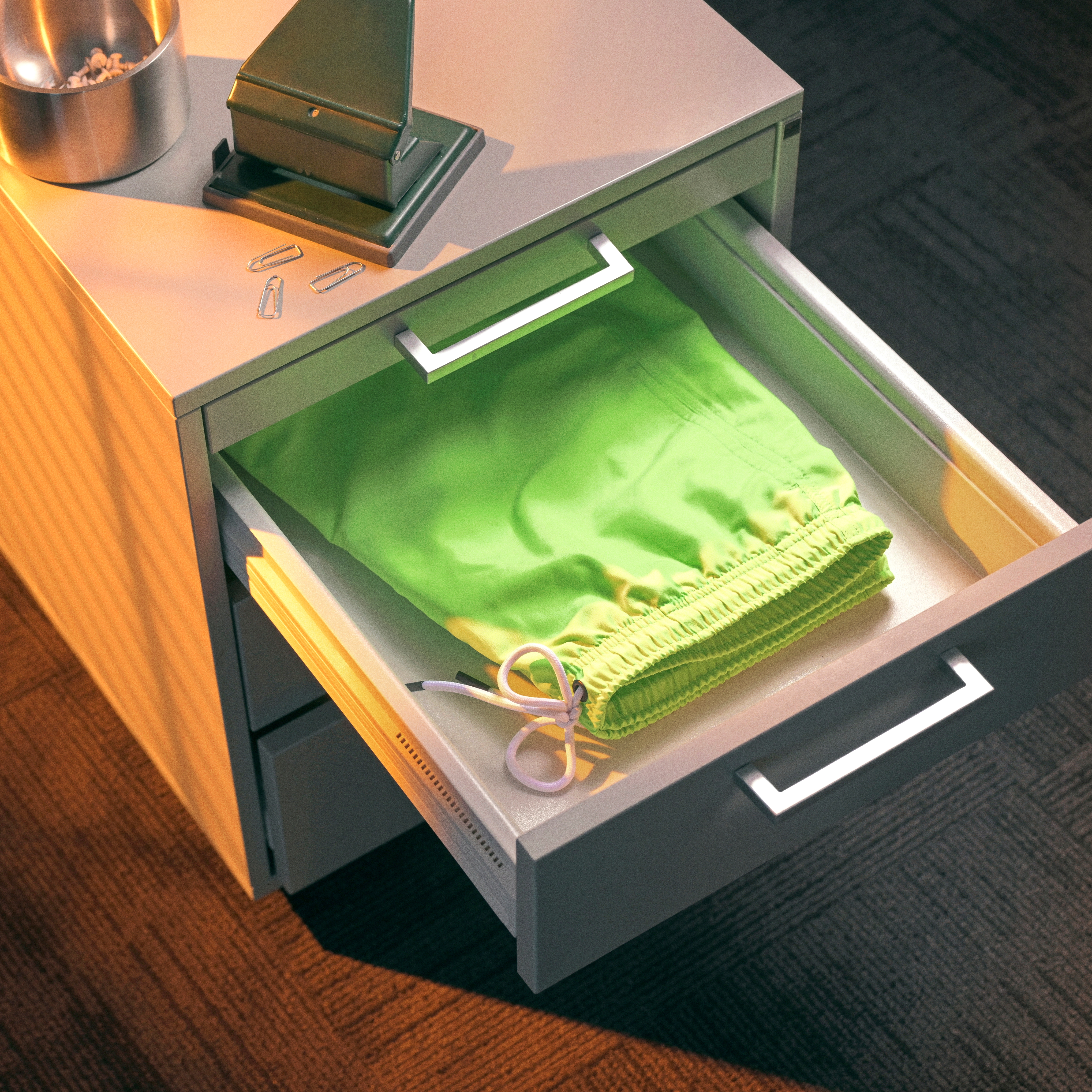 Neon Green Swim Shorts - 5