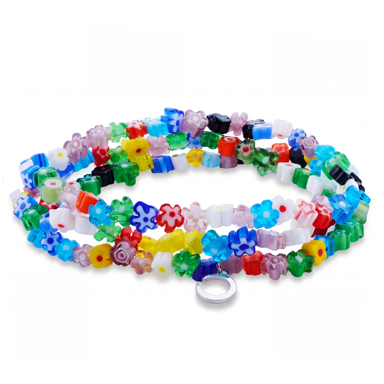 Pearlmania | Mosaic Bloom Multicolour Glass Bead Bracelet Set Pearlmania | Mosaic Bloom Multicolour Glass Bead Bracelet Set