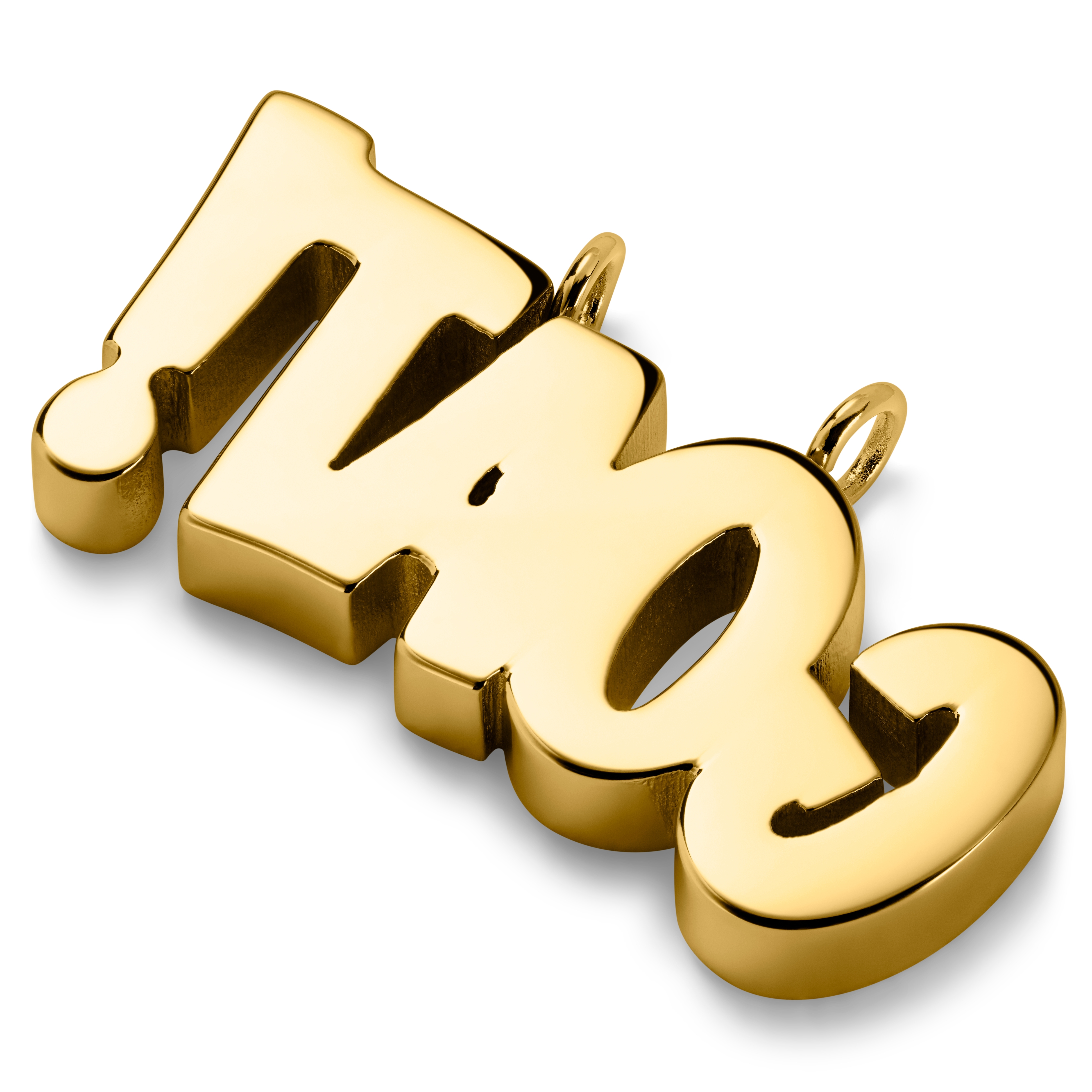 Jaygee | Pendente con scritta Goat color oro - 3