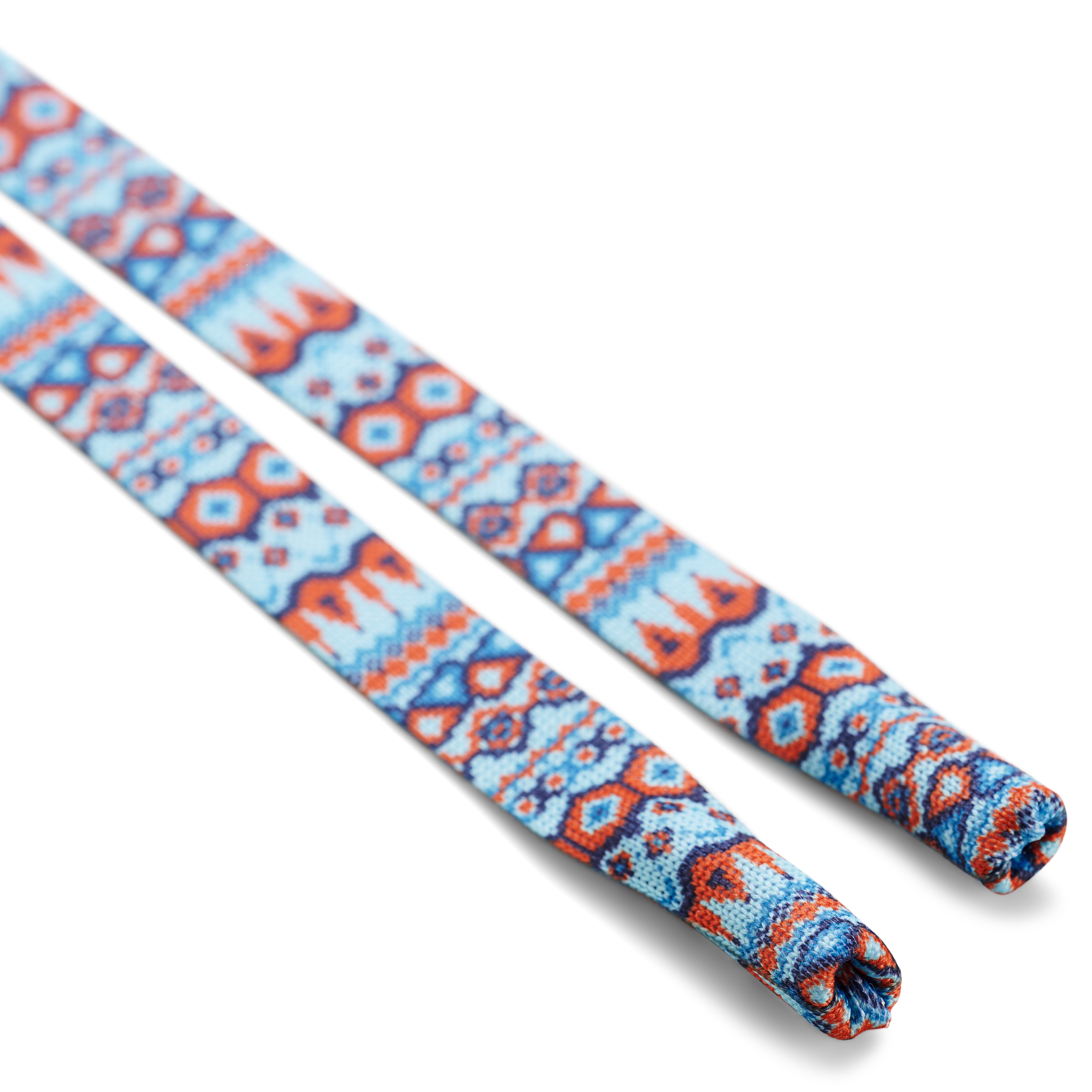 Cordon large pour lunettes de soleil à motif tribal bleu et orange - 4