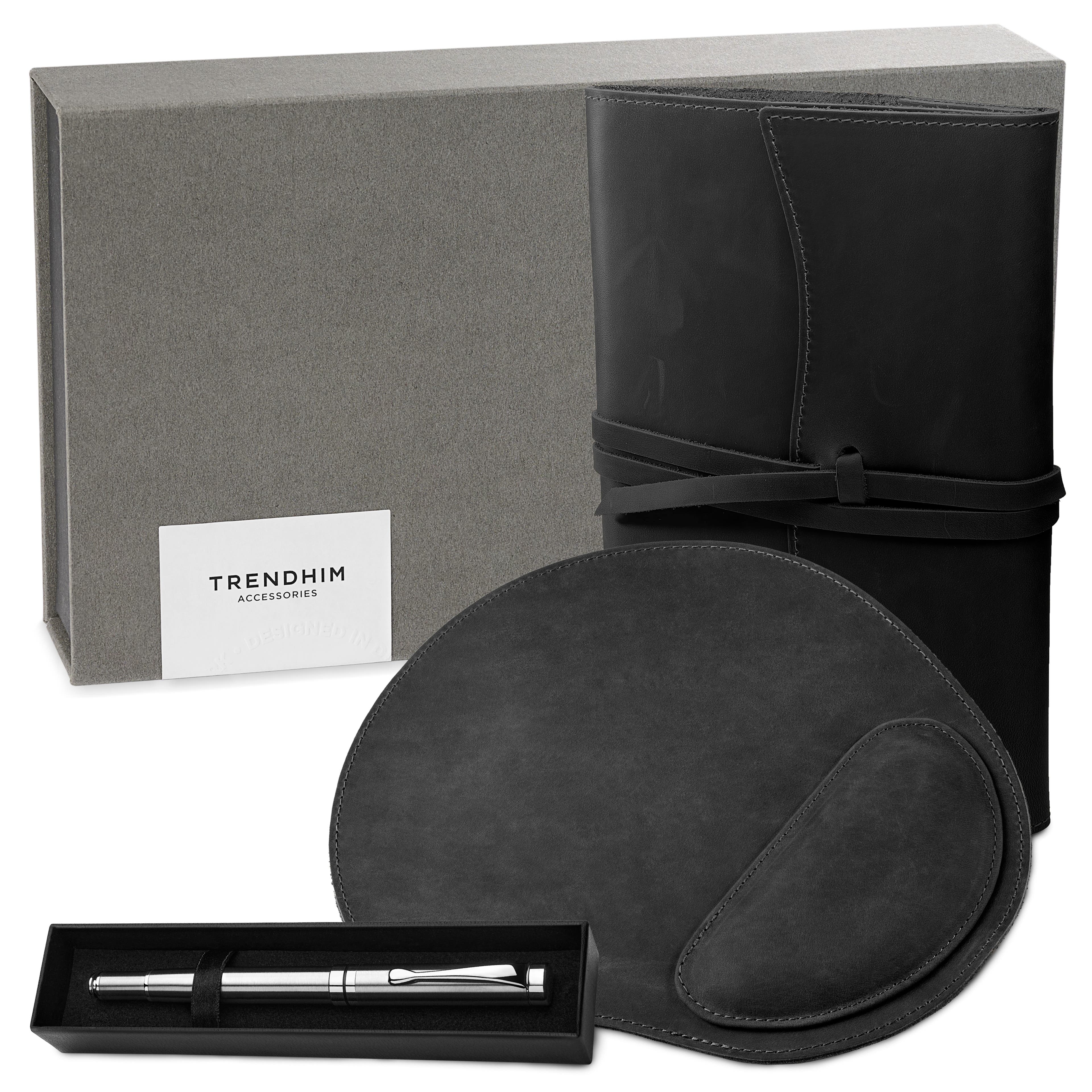 Professional Office Writing Gift Box | Black Leather