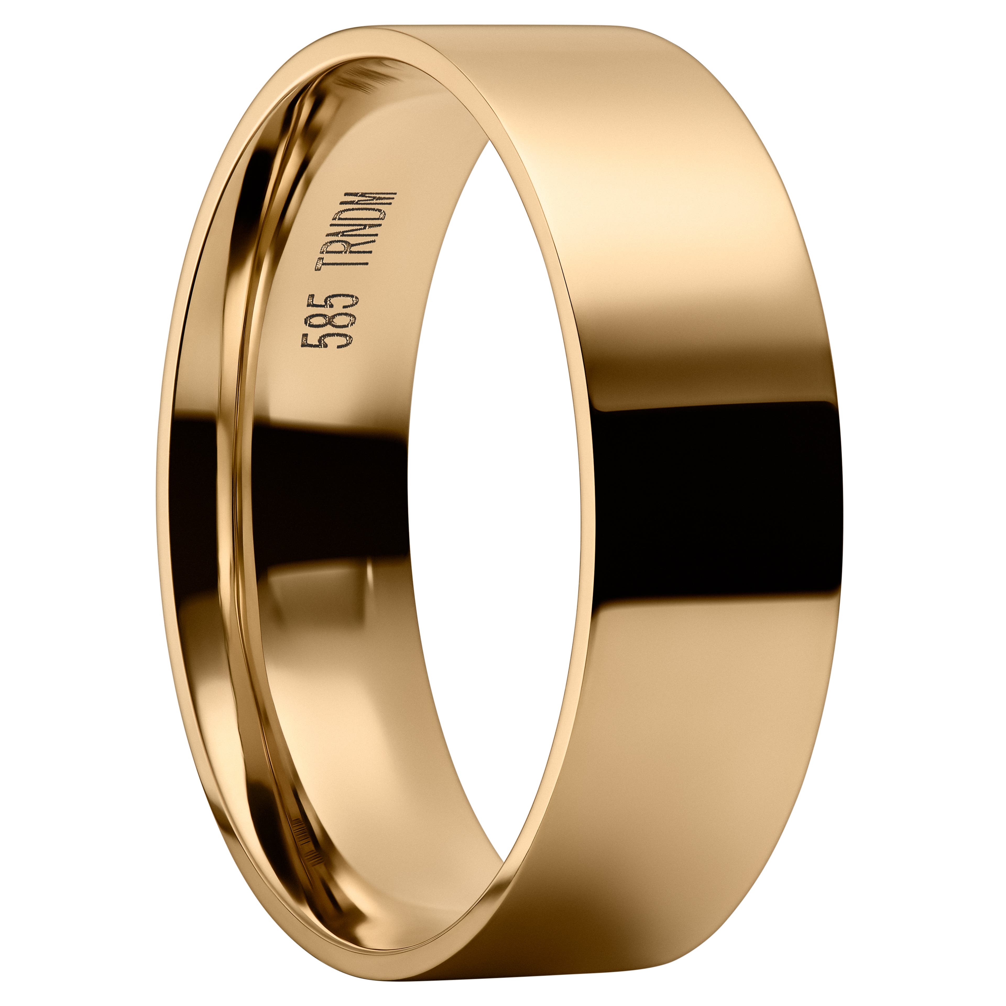 Anel em Ouro 14K Polido de 7 mm - 1