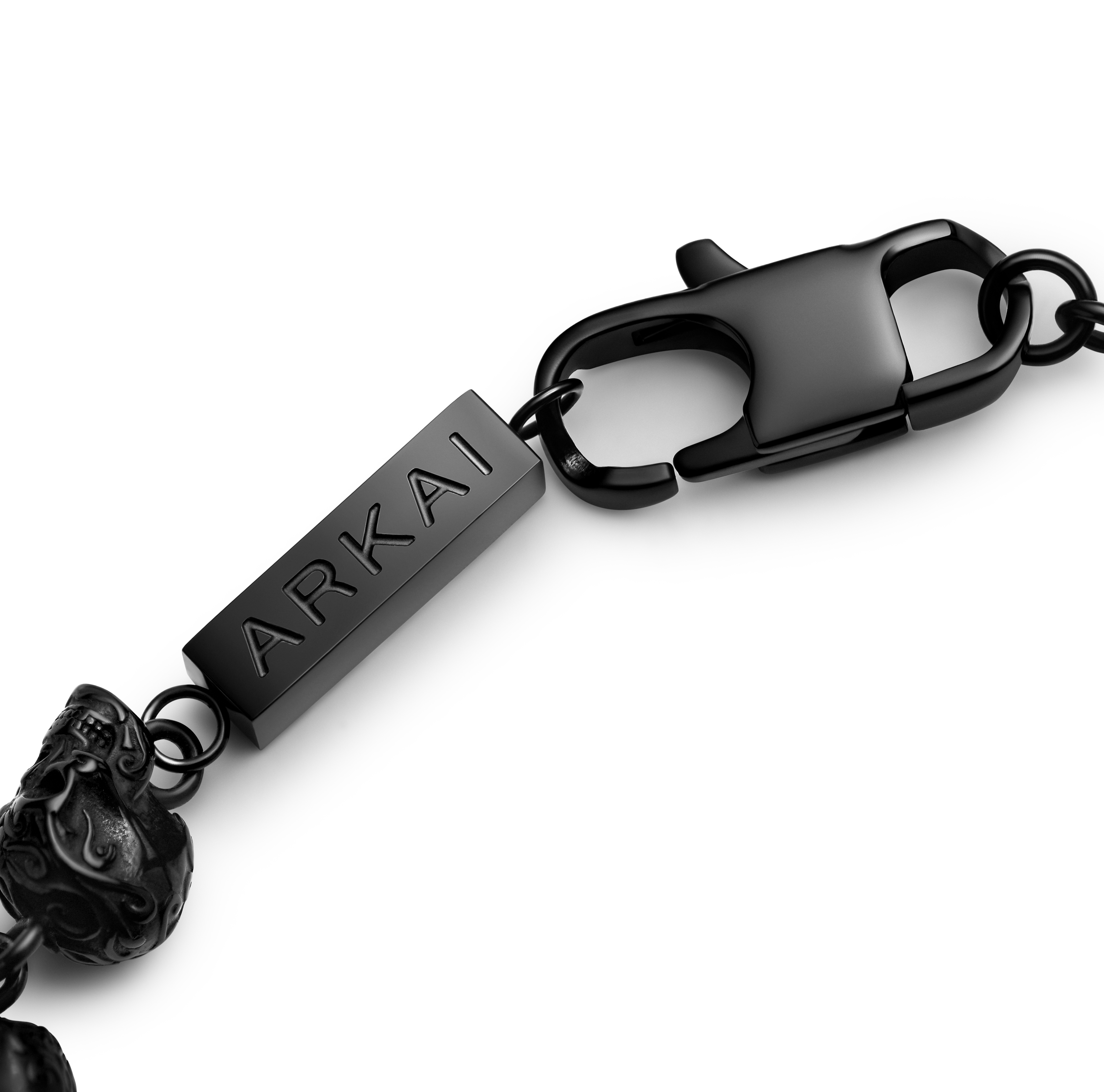 Rico | Black Stainless Steel Skull Bracelet - 3