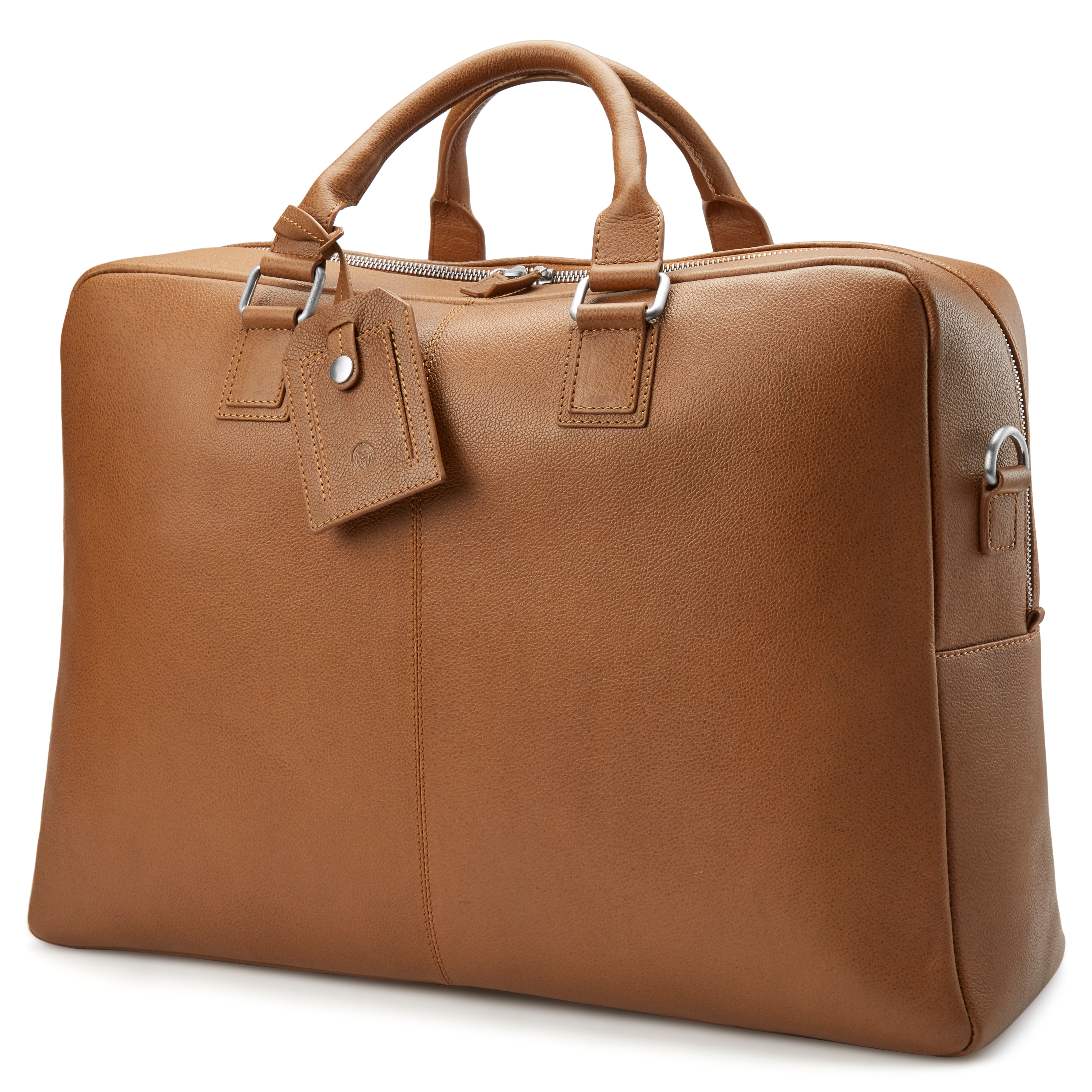 Layne Hellbraune Leder Duffle Bag Reisetasche - 1