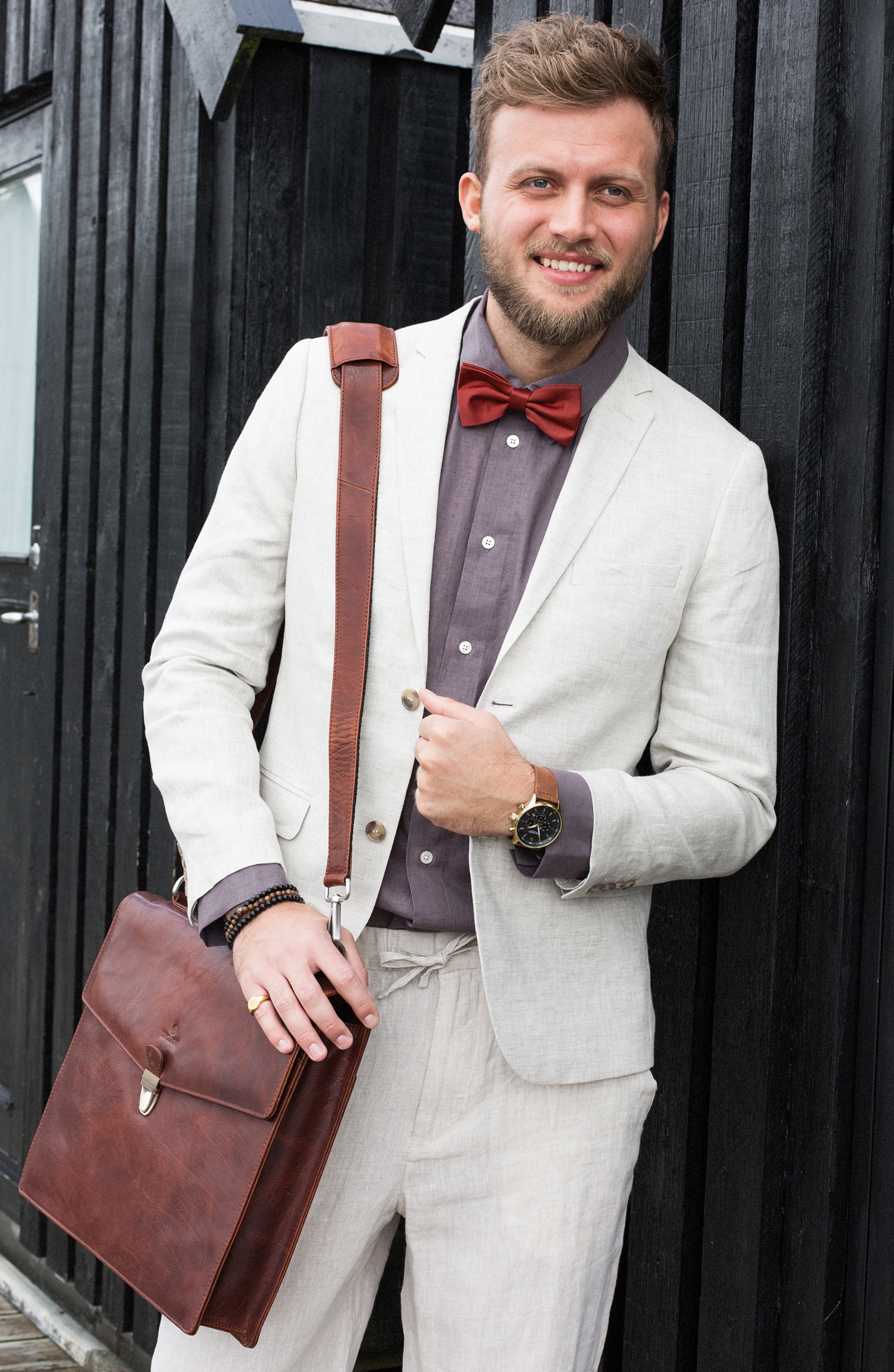 Brown, Gold-Tone & Black Troika Watch - 6