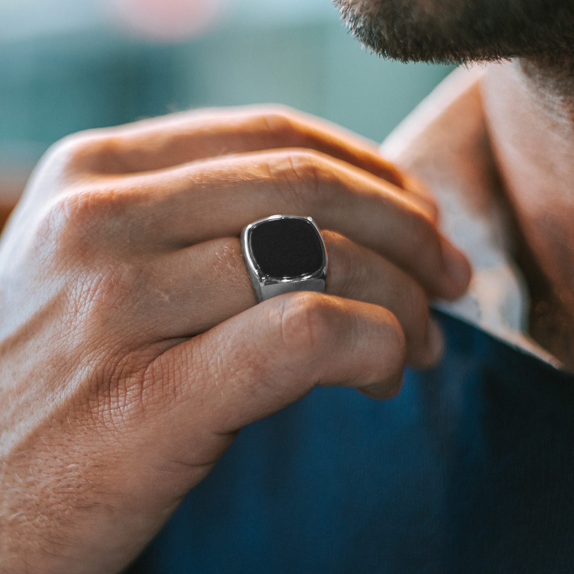 Jasper Großer 925er Silber Ring - 4