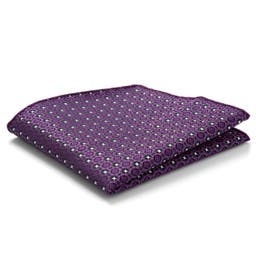 Purple, Black & White Tapestry Pocket Square