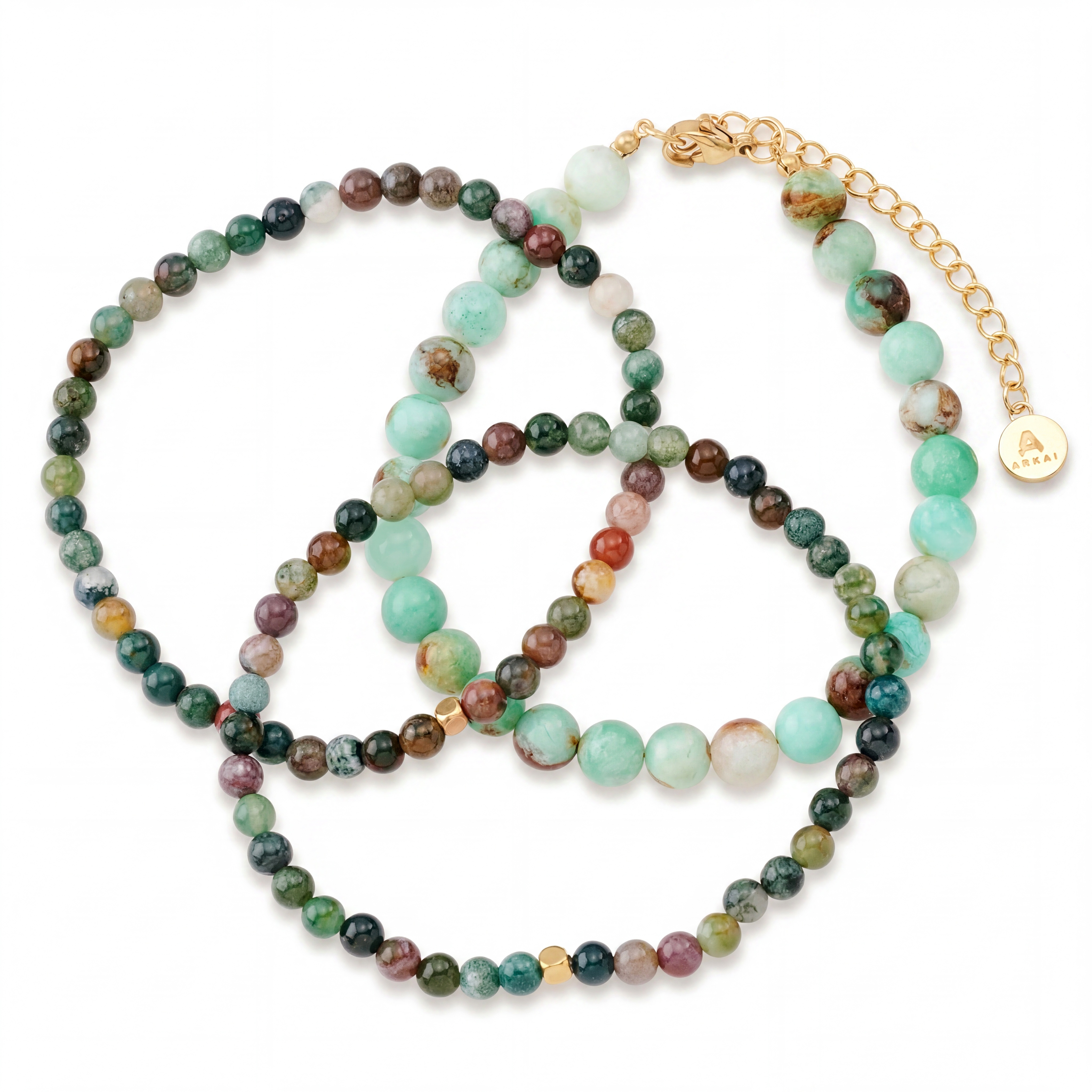 Mediterranean | Coastal Natural Stone Beaded Bracelet Set - 2