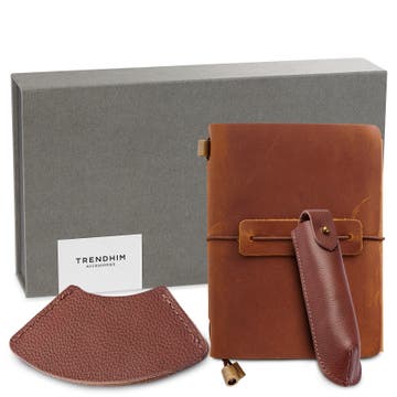 Professional Journalling Gift Box | Brown leather