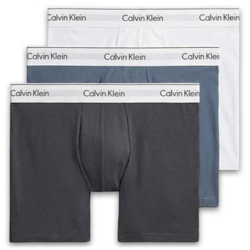 Calvin Klein | 3-Pack Boxer Briefs (Black, Blue & White) Calvin Klein | 3-Pack Boxer Briefs (Black, Blue & White)