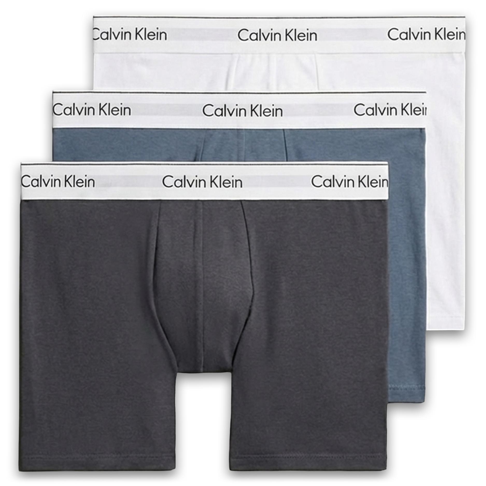 Calvin Klein | 3-Pack Boxer Briefs (Black, Blue & White) Calvin Klein | 3-Pack Boxer Briefs (Black, Blue & White)