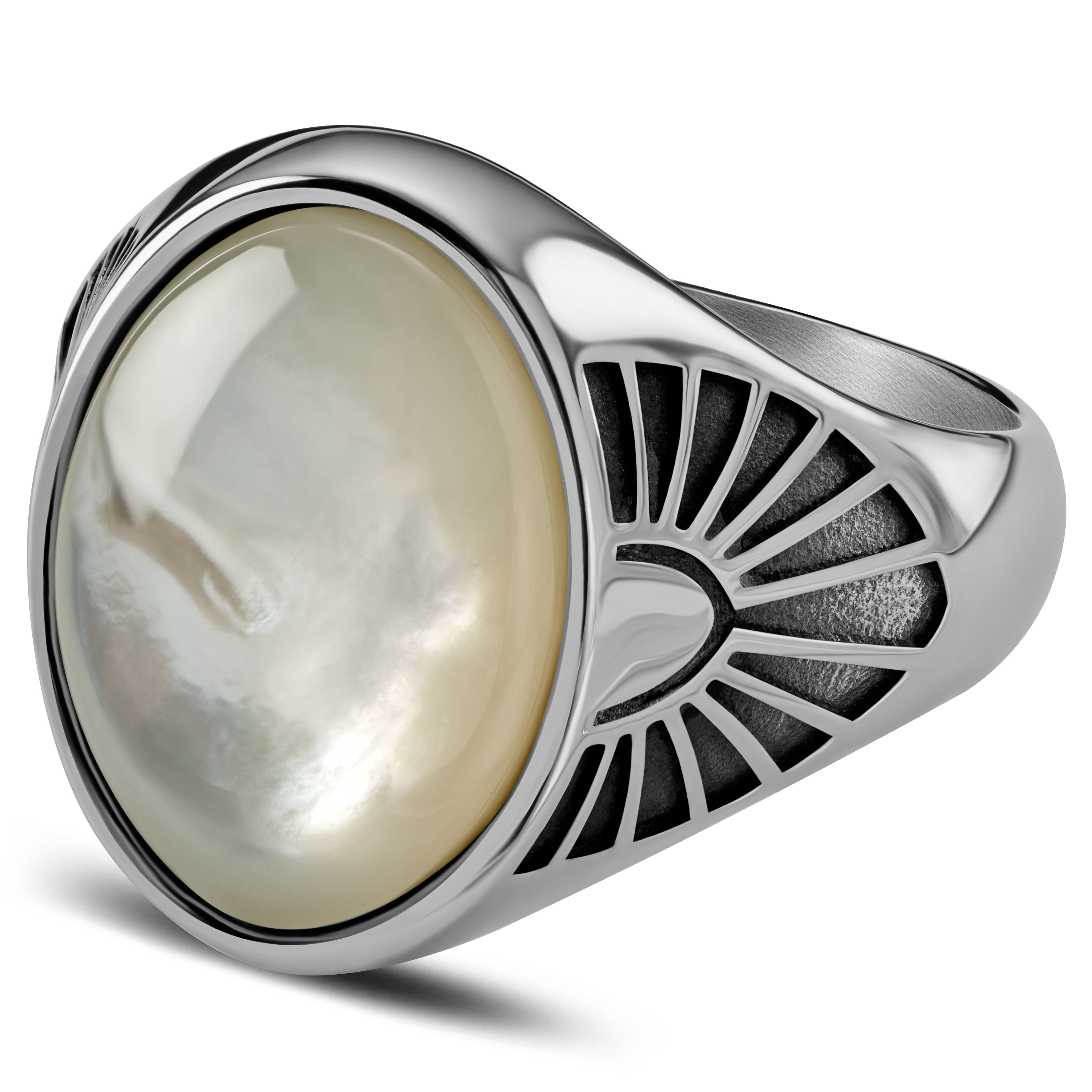 Mother of Pearl Signet Ring - Pearlory