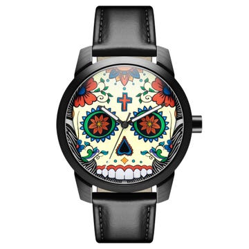 Todos | Zegarek z kolorową czaszką Dnia Zmarłych