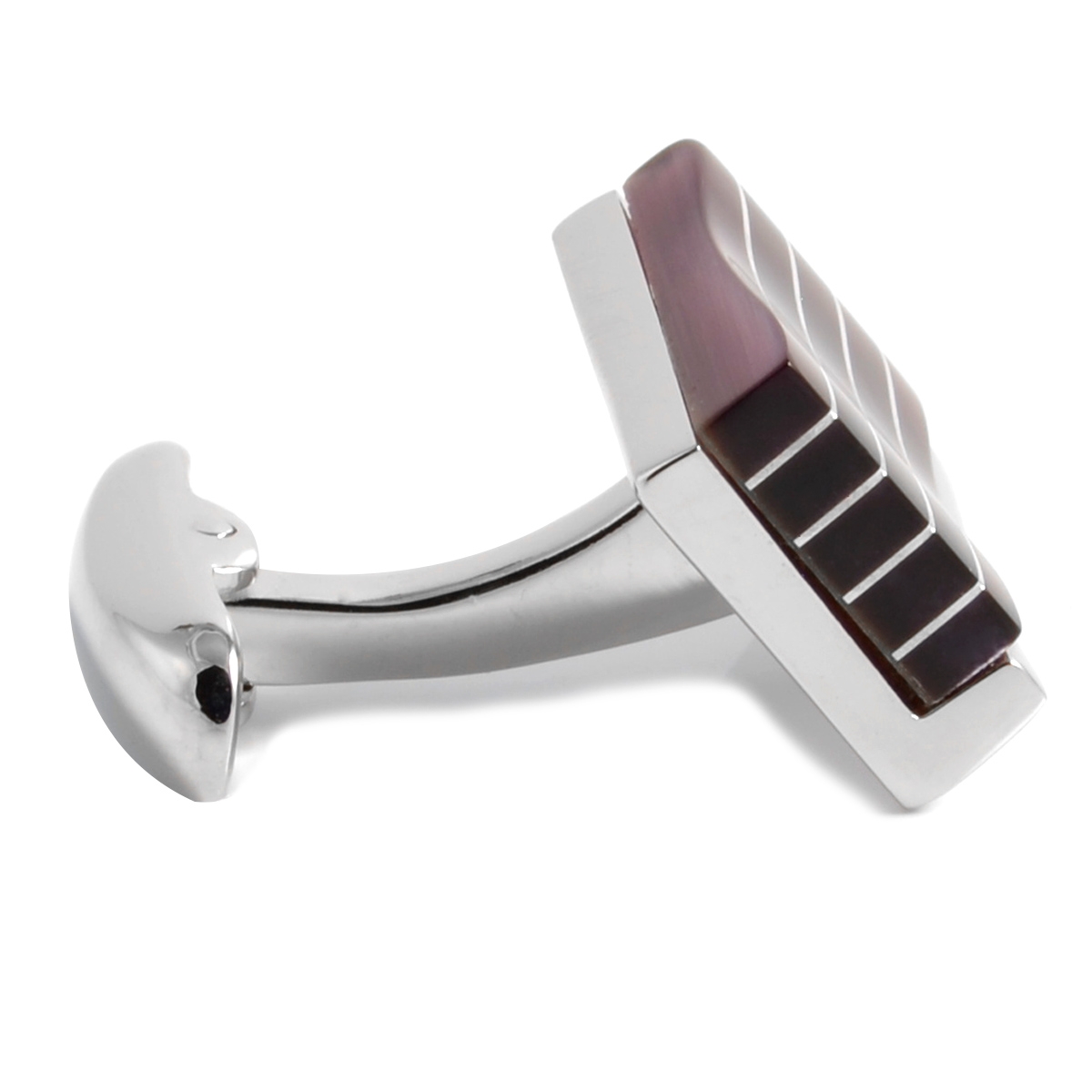 Gestreifte lila Manschettenknöpfe - 2