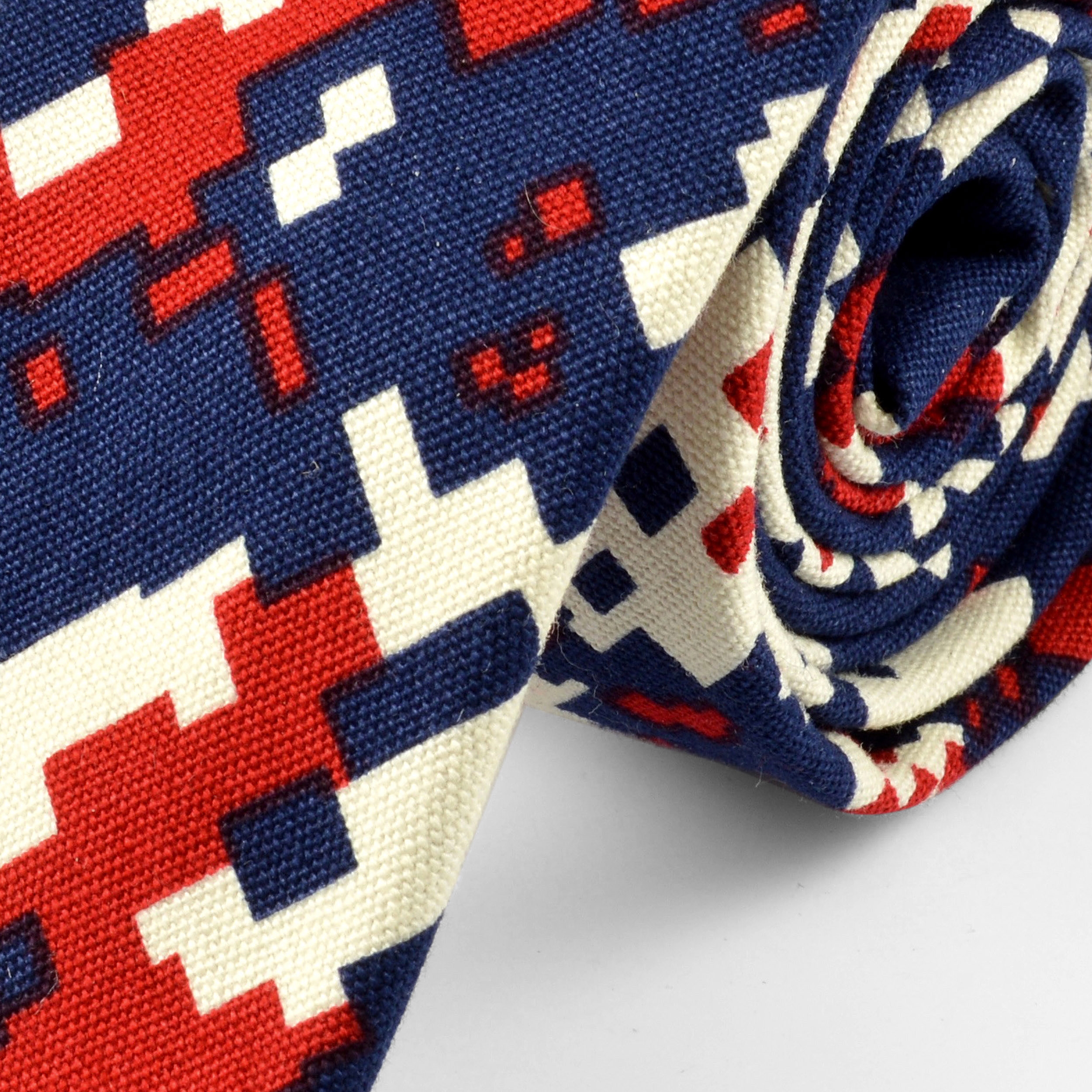 Blåt Og Rødt Pixel Slips - 2