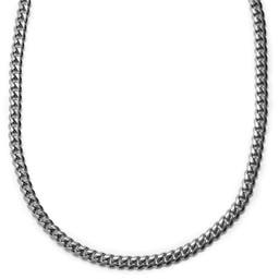 12 mm Silver-Tone Steel Chain Necklace