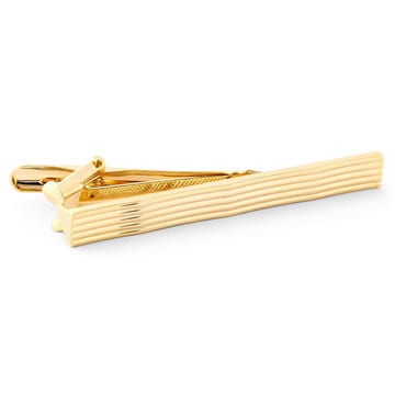 Gold-Tone Wave Tie Clip
