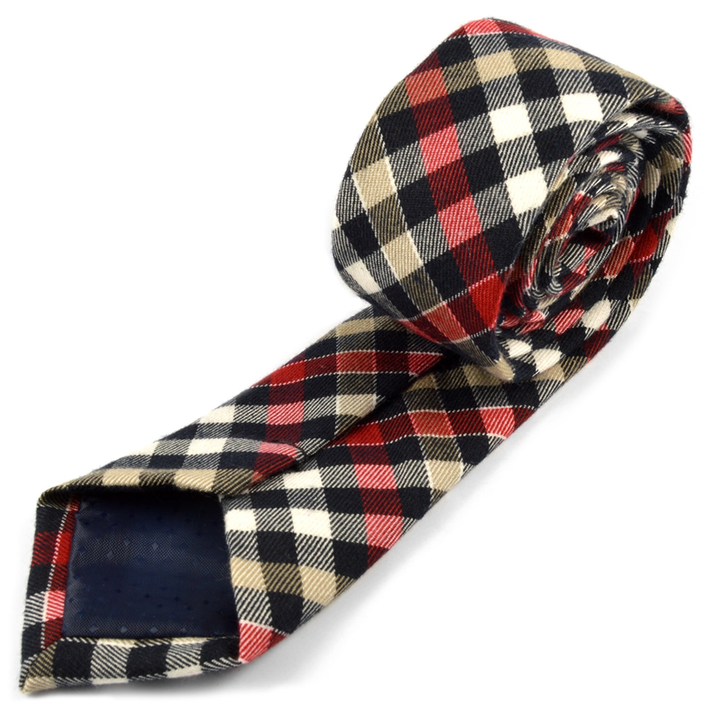 Wełniany krawat w kratę Black Forrester - 3