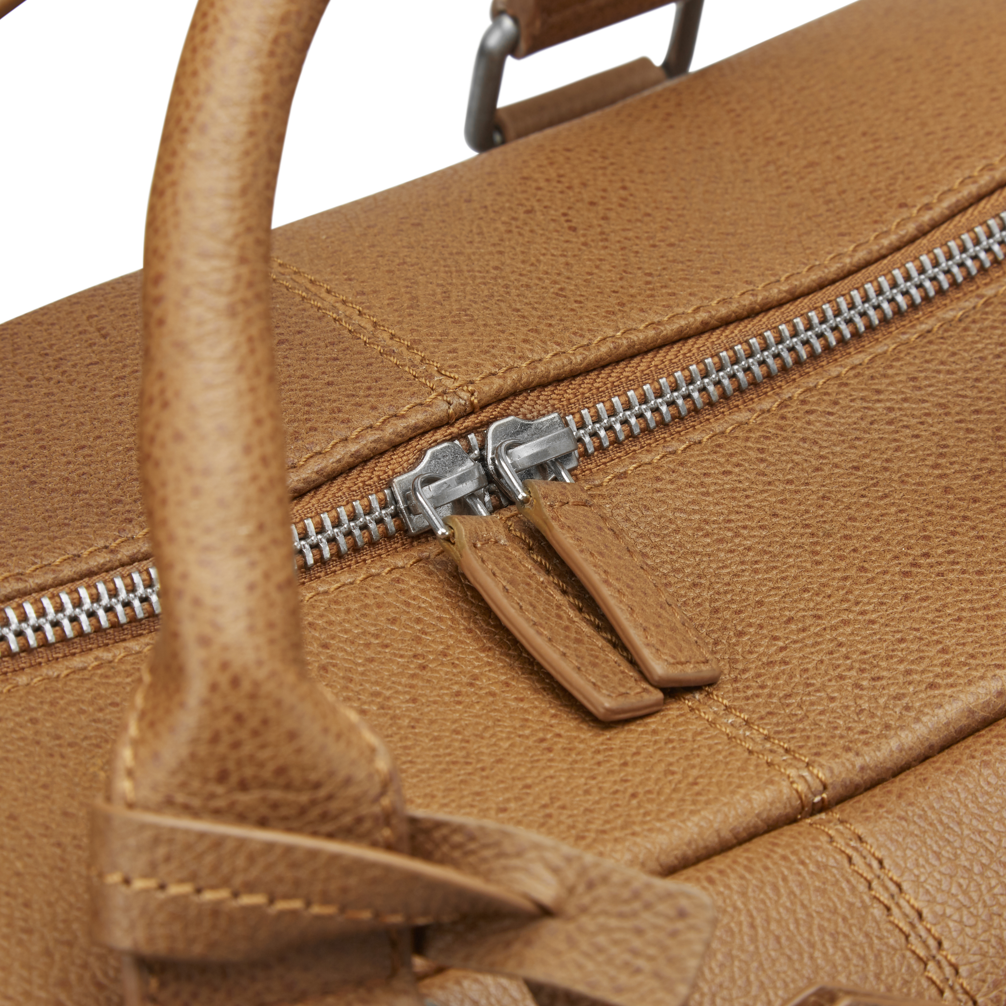 Layne Hellbraune Leder Duffle Bag Reisetasche - 7