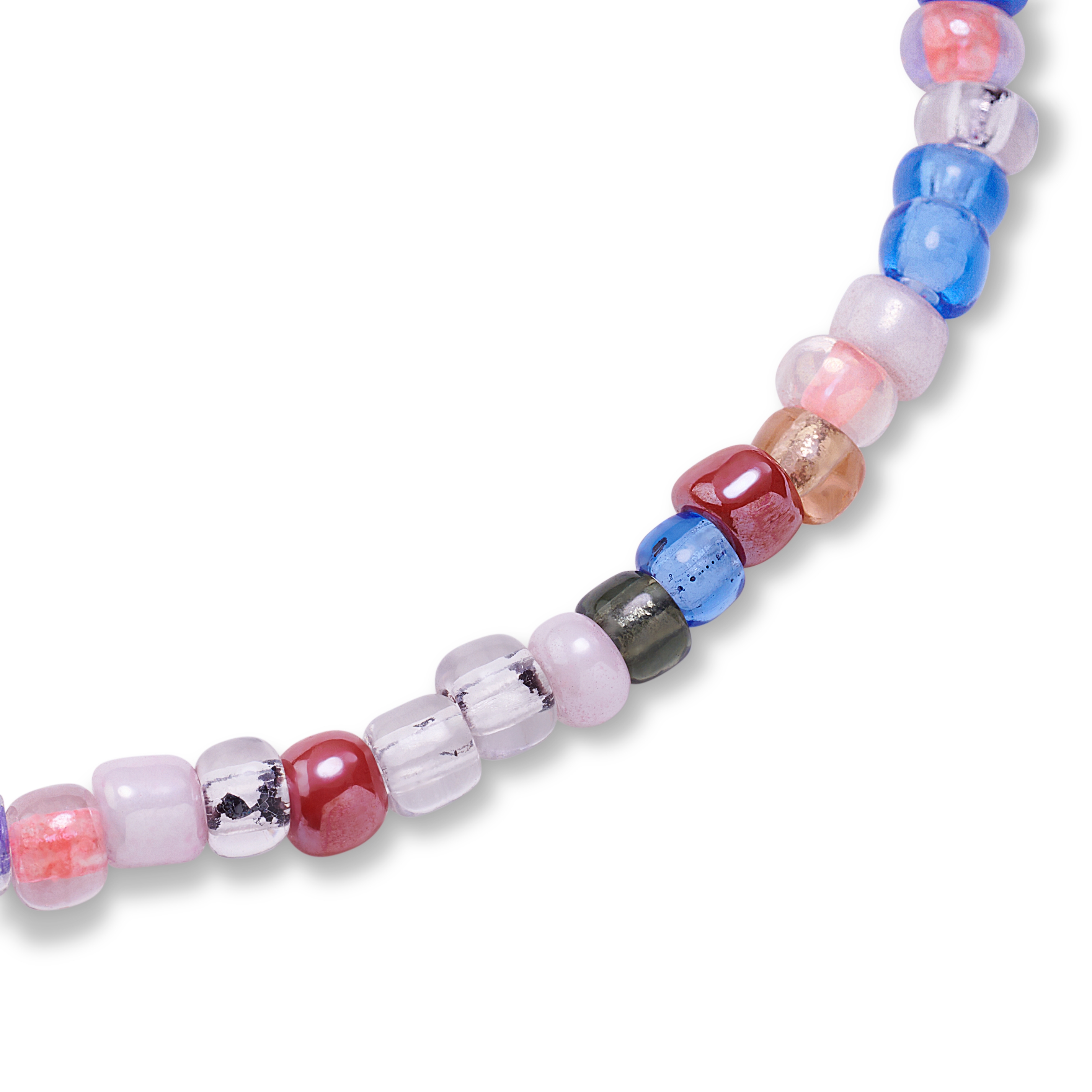 Amalfi | Barevný růžový náhrdelník ze skleněných korálků - 4