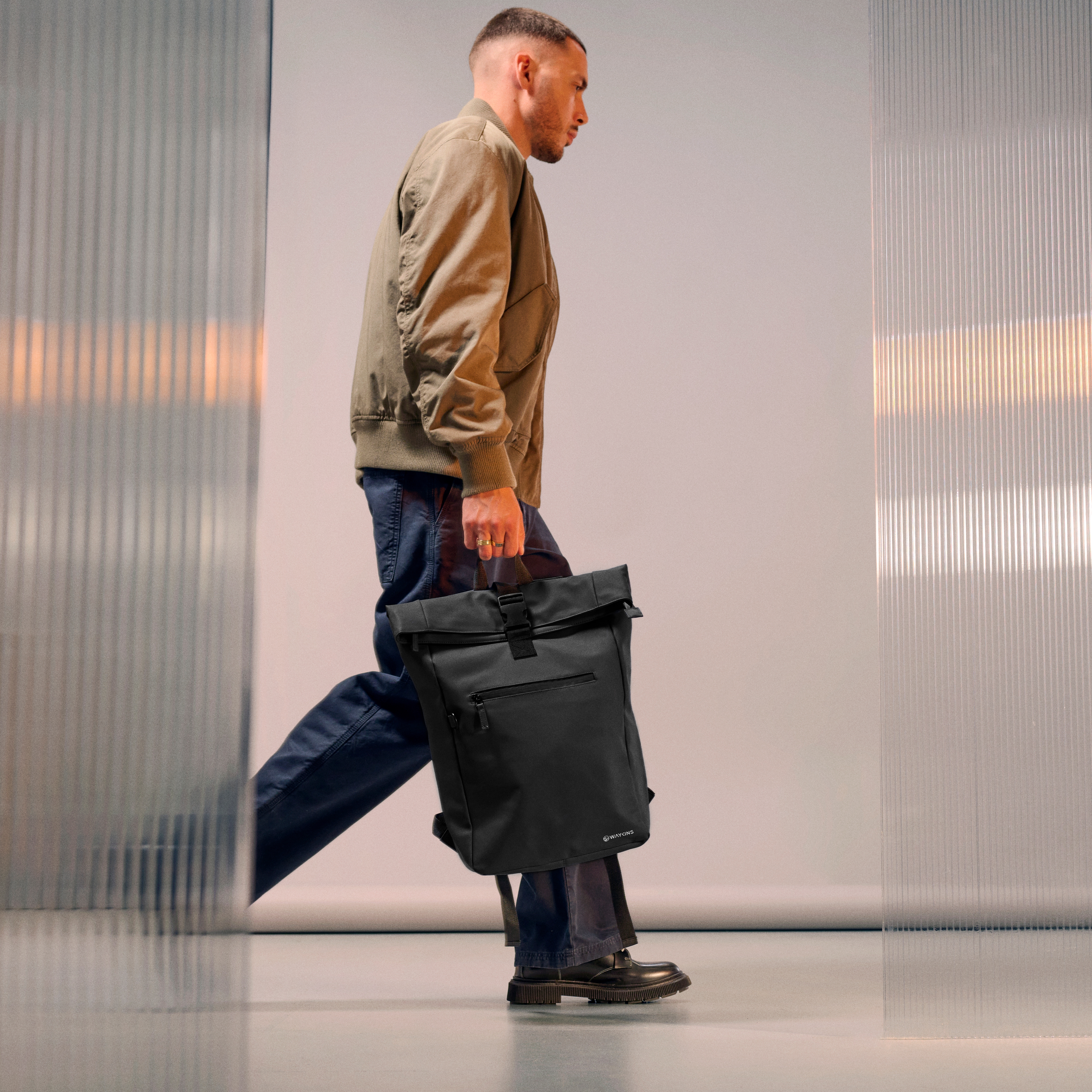 Horizon | Черна водоустойчива раница - 3