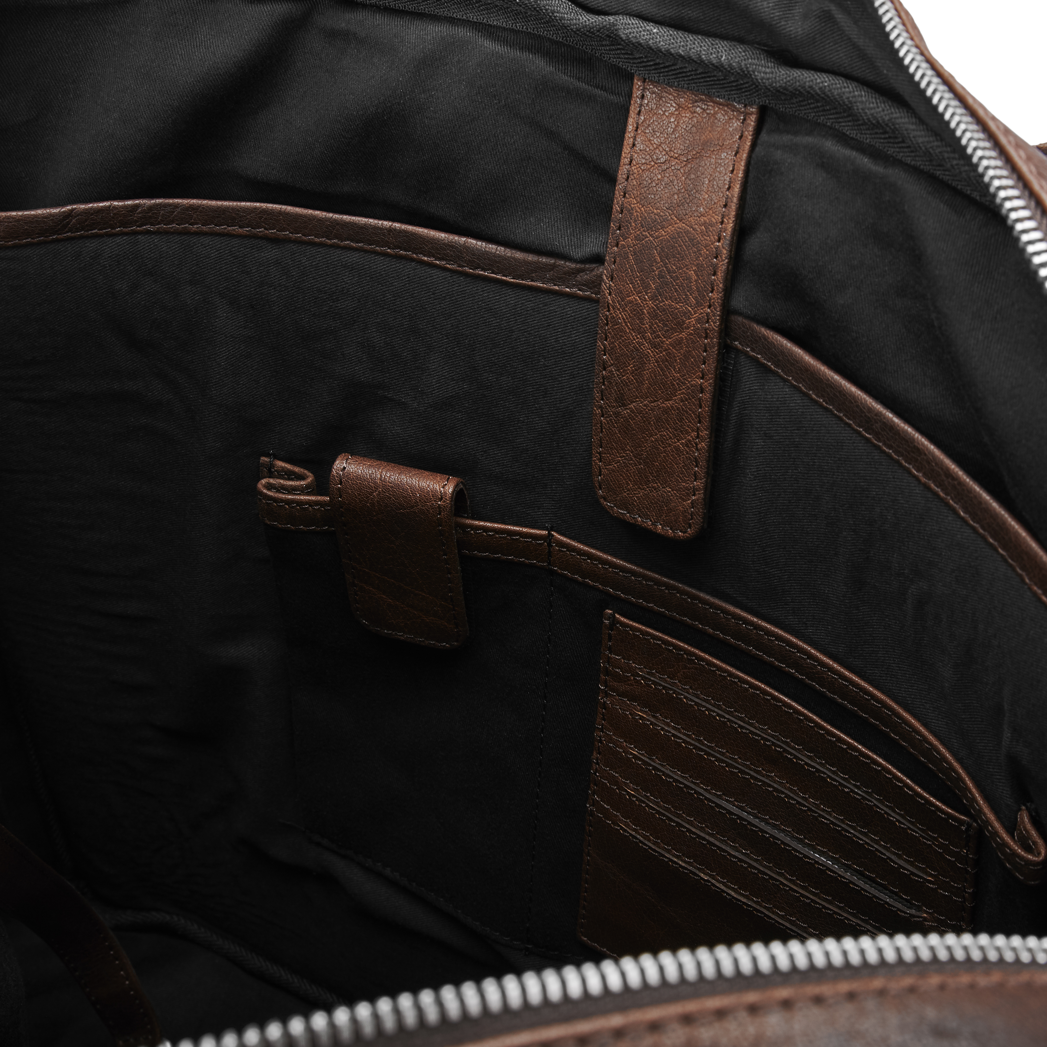 Montreal Classic Braune Leder Laptoptasche - 8