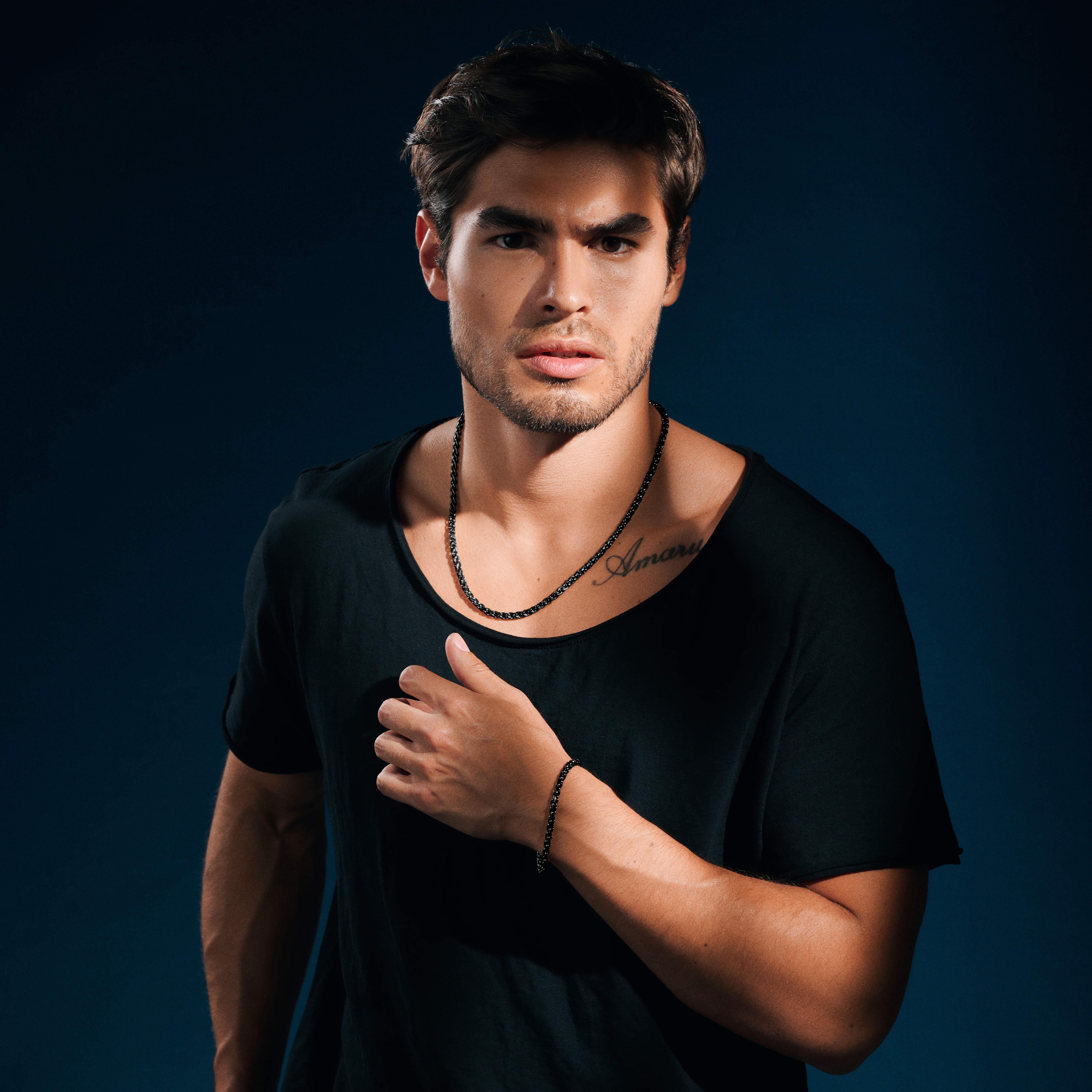 Essentials | 5 mm Gunmetal Black Wheat Chain Necklace - 2