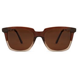 Occasus | Two-Toned Brown Polarised Horn-Rimmed Sunglasses