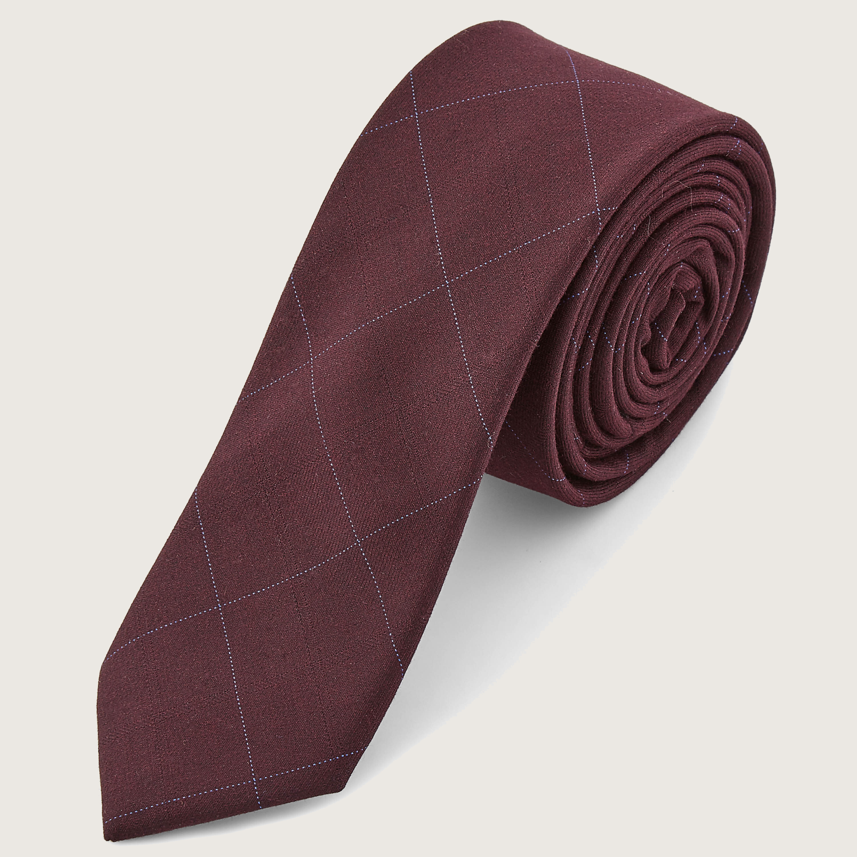 Cravate Homme ARROW En Soie 100% - Couleur Bordeaux Marine Avec Diamants, 57 Pouces