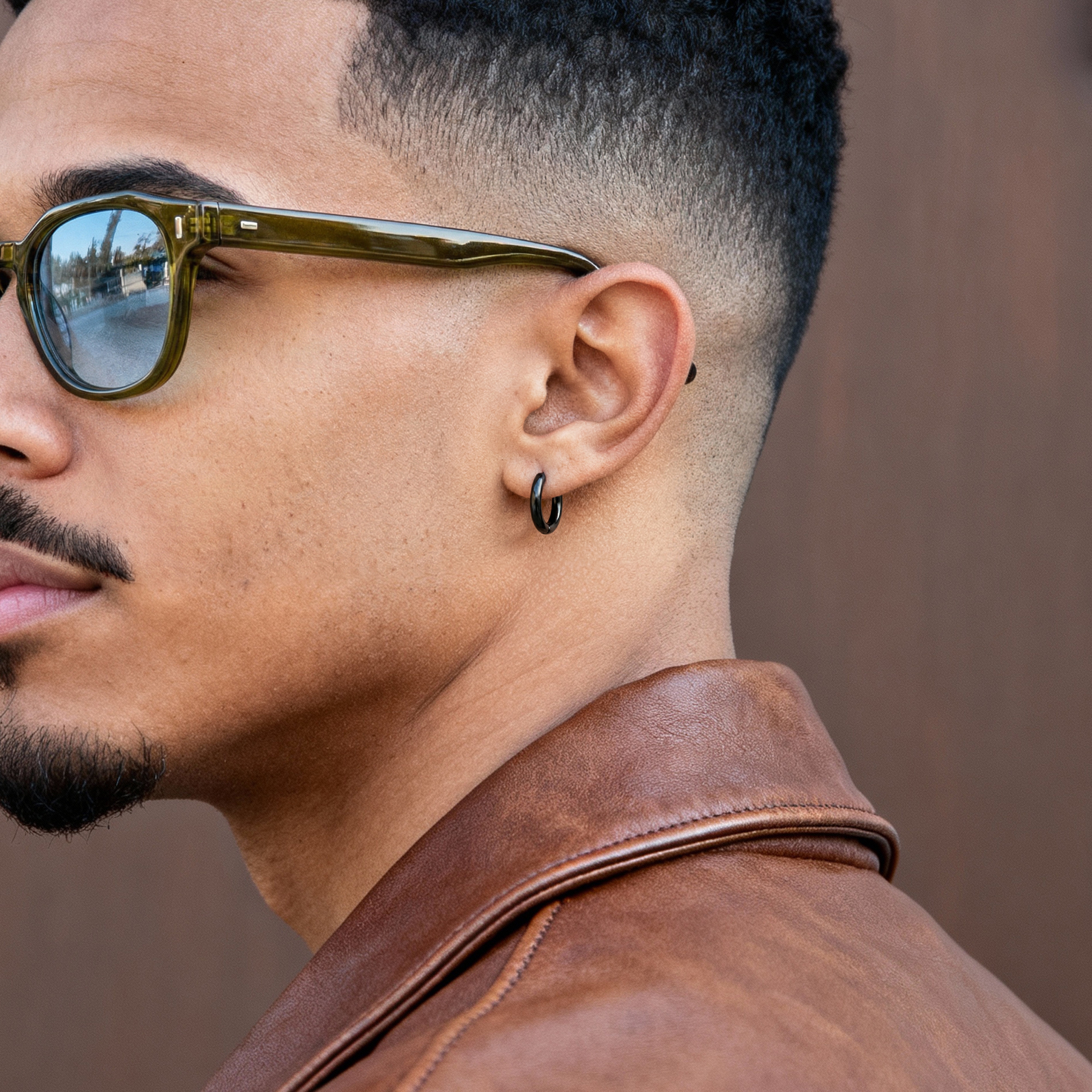 Black Hoop Earring  - 4