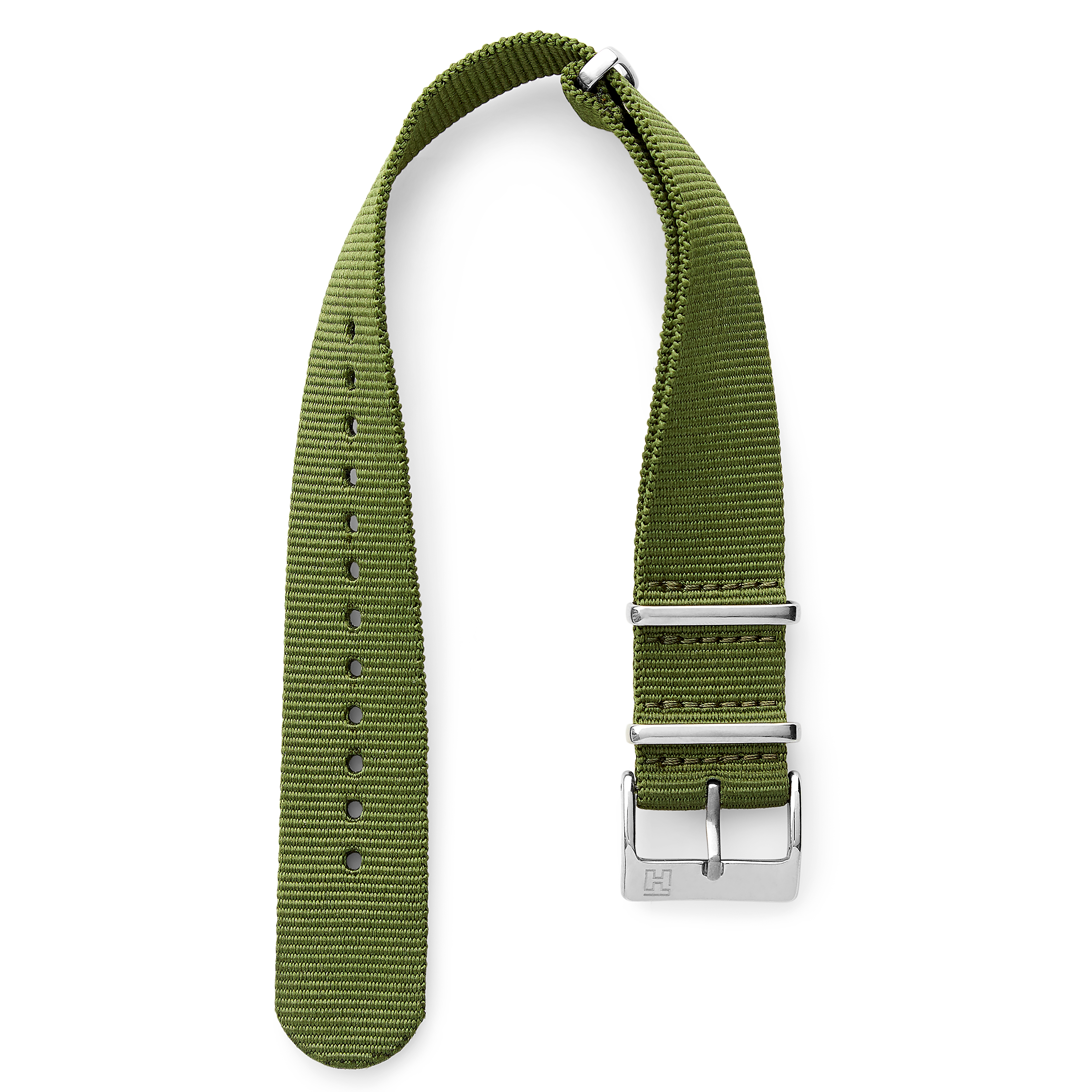 20 mm zielony dwuwarstwowy nylonowy pasek do zegarka