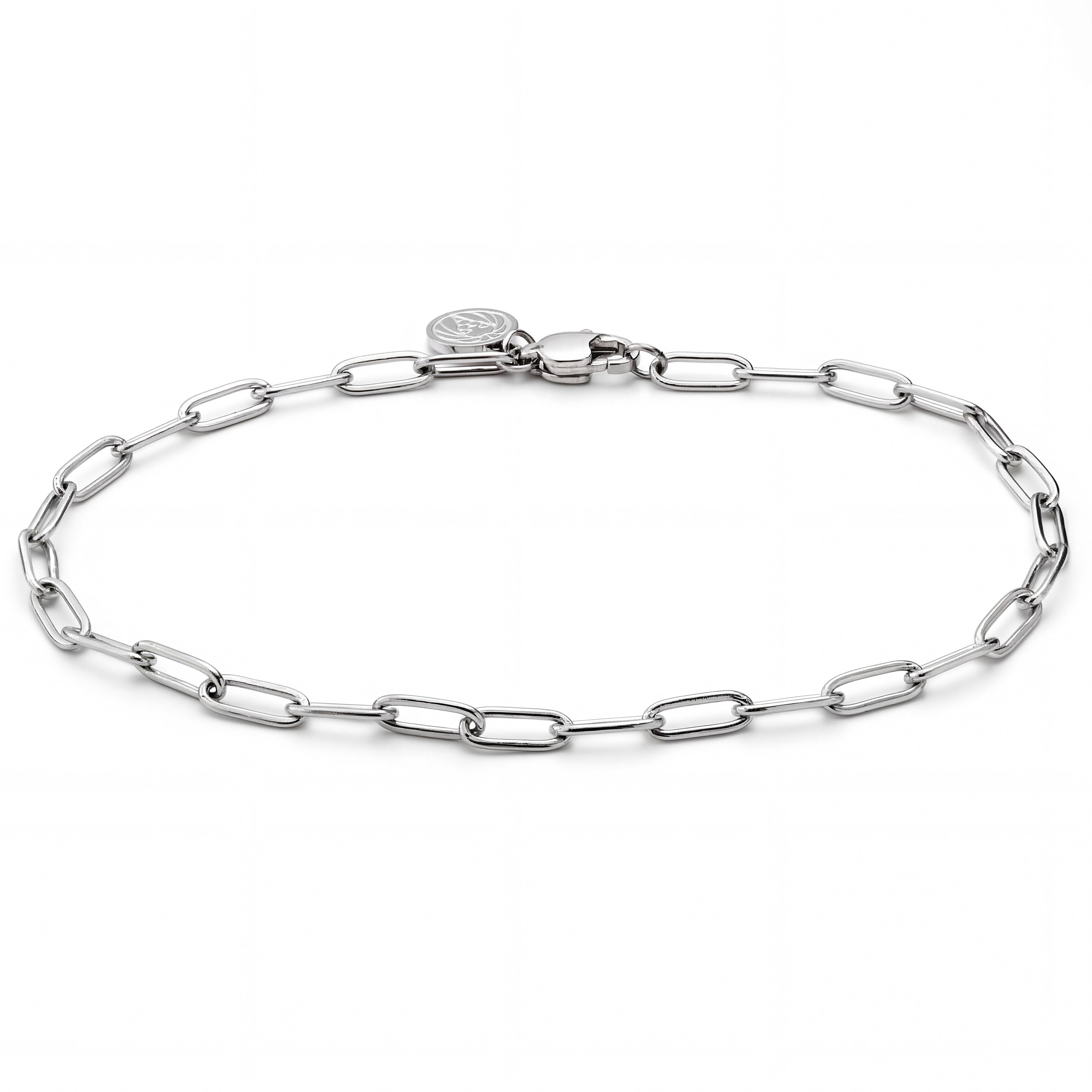 New Classics | Ezüst tónusú rozsdamentes acél gemkapocs lánc karkötő 3 mm