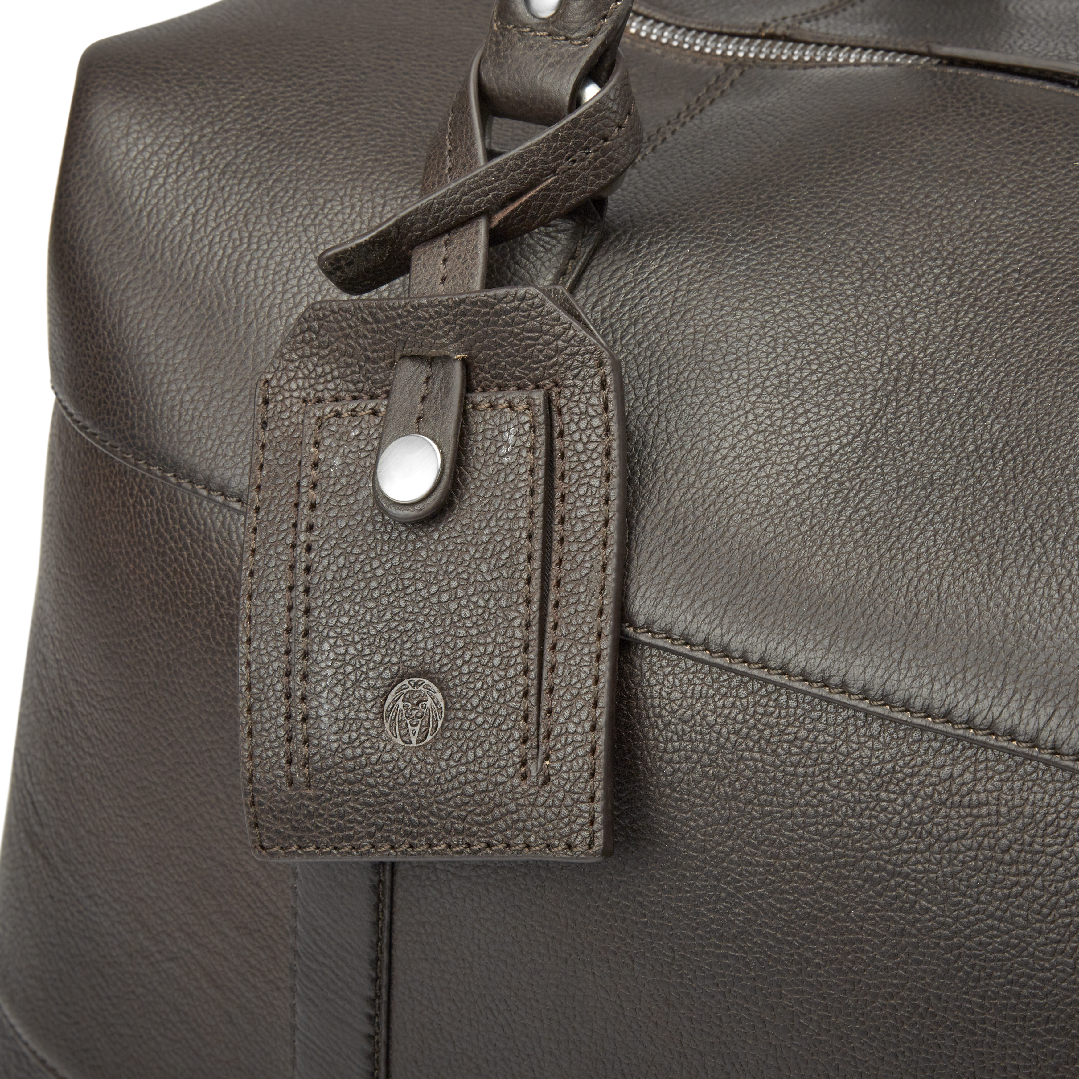 Sean Dunkelbraune Leder Wochenendtasche - 10