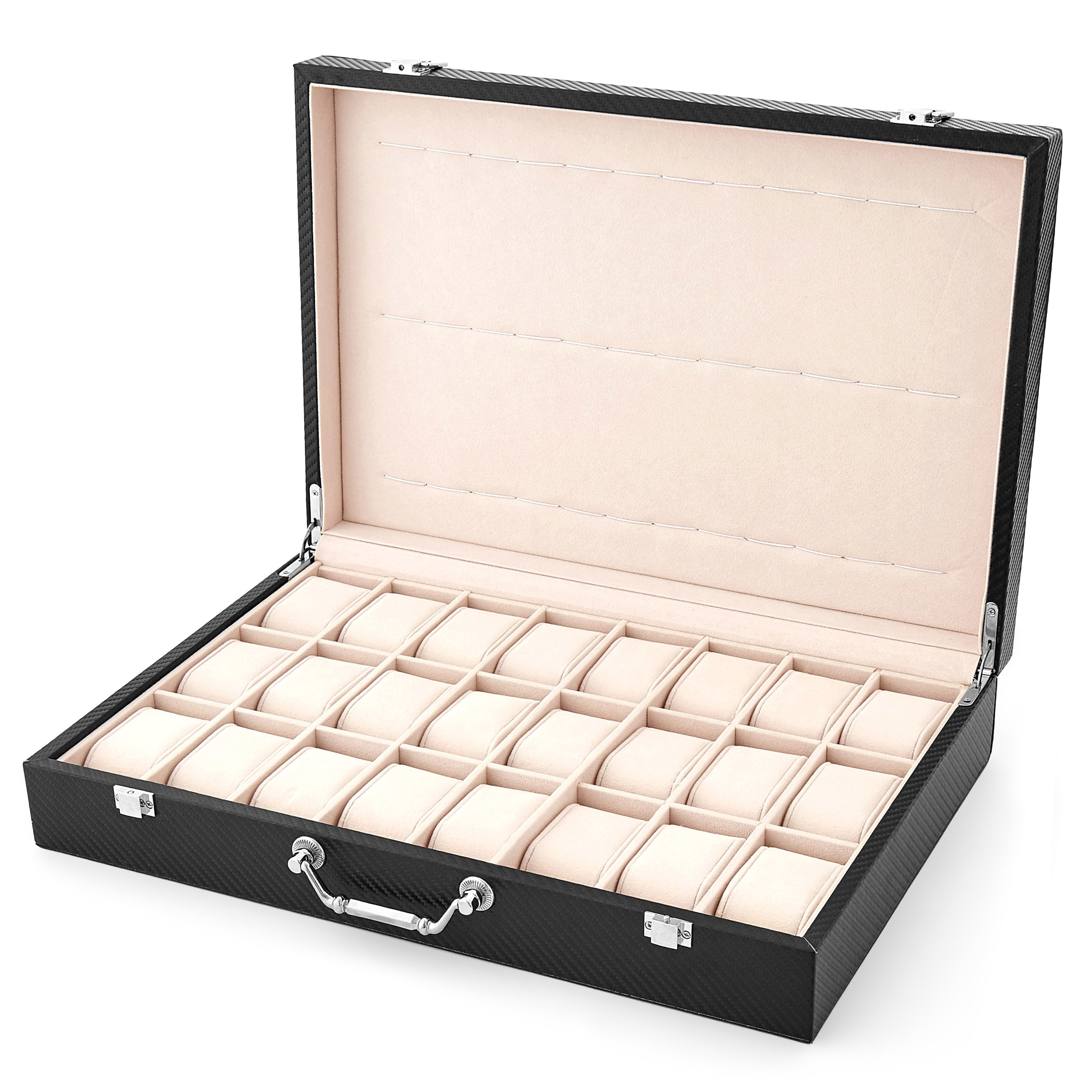 Svart Klokkekoffert - 24 Klokker - 2