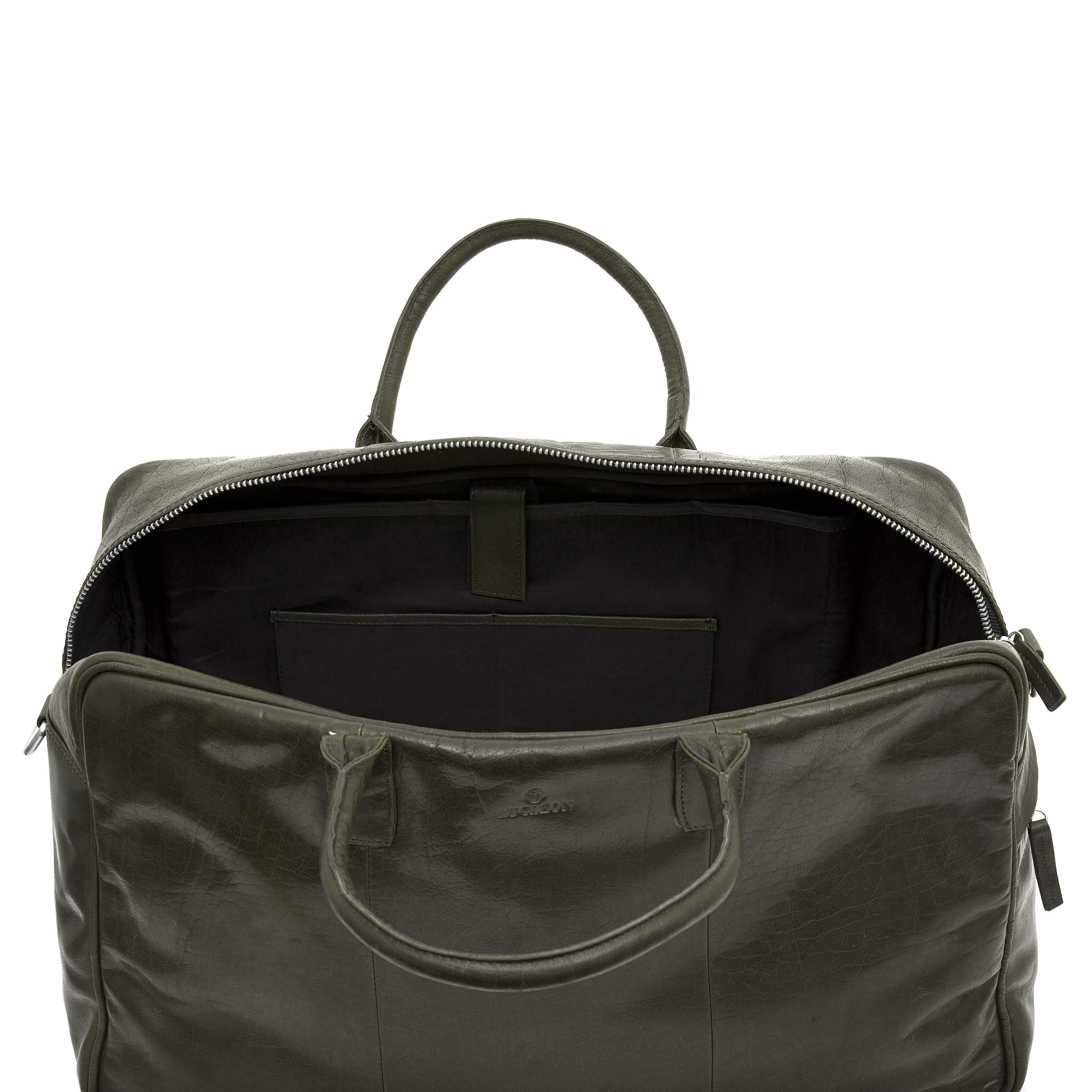 Bolsa de fin de semana Montreal de cuero verde oliva - 8