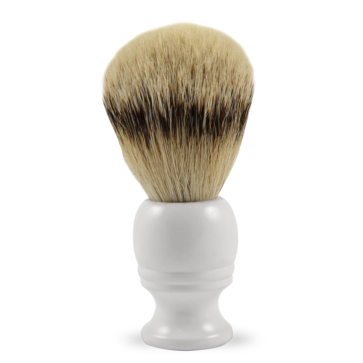 Weißes Silberspitz Dachshaar Rasierpinsel Set - 3